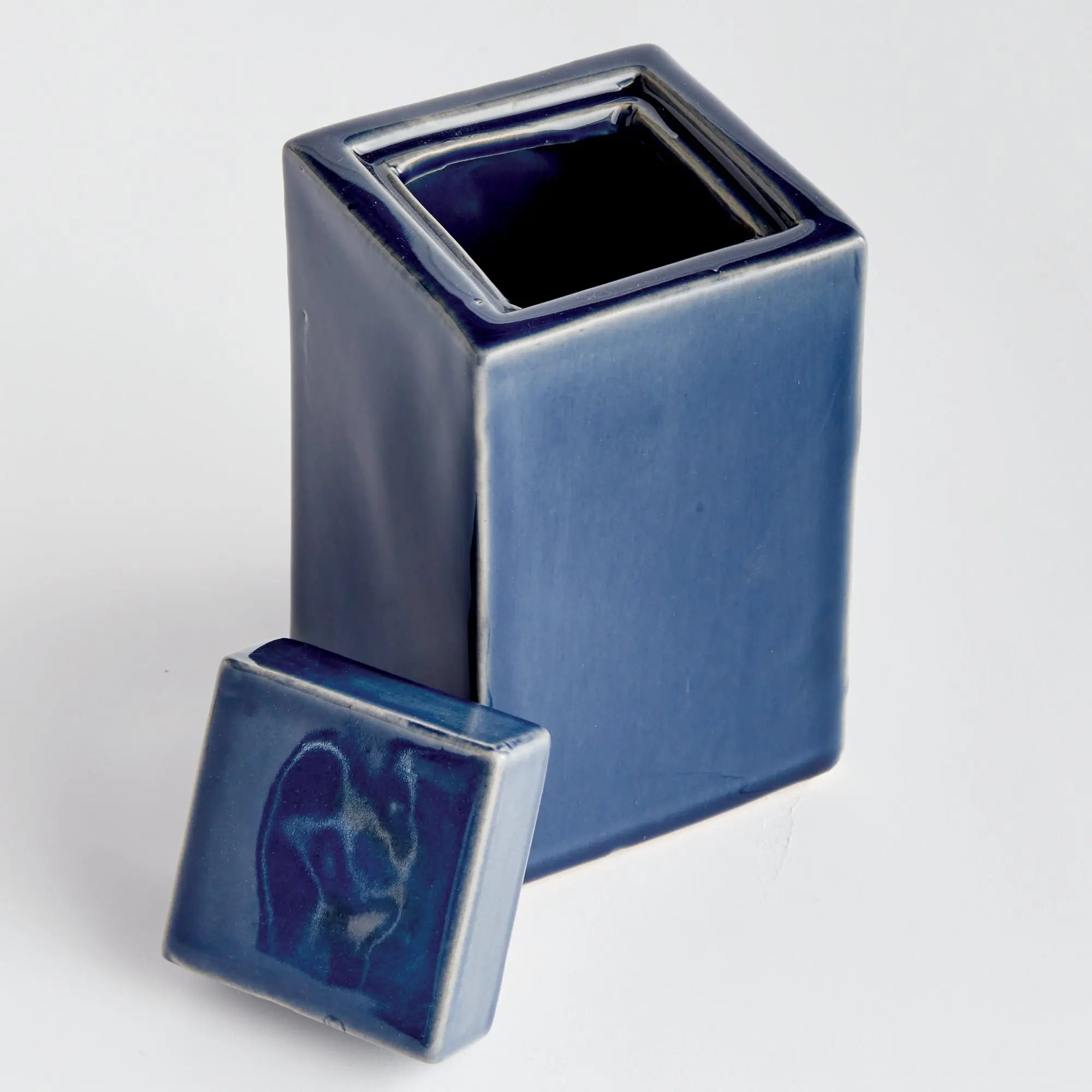 Ophelia Ceramic Lidded Jar – Cream or Blue | 4 Sizes - Villa Decor & Design