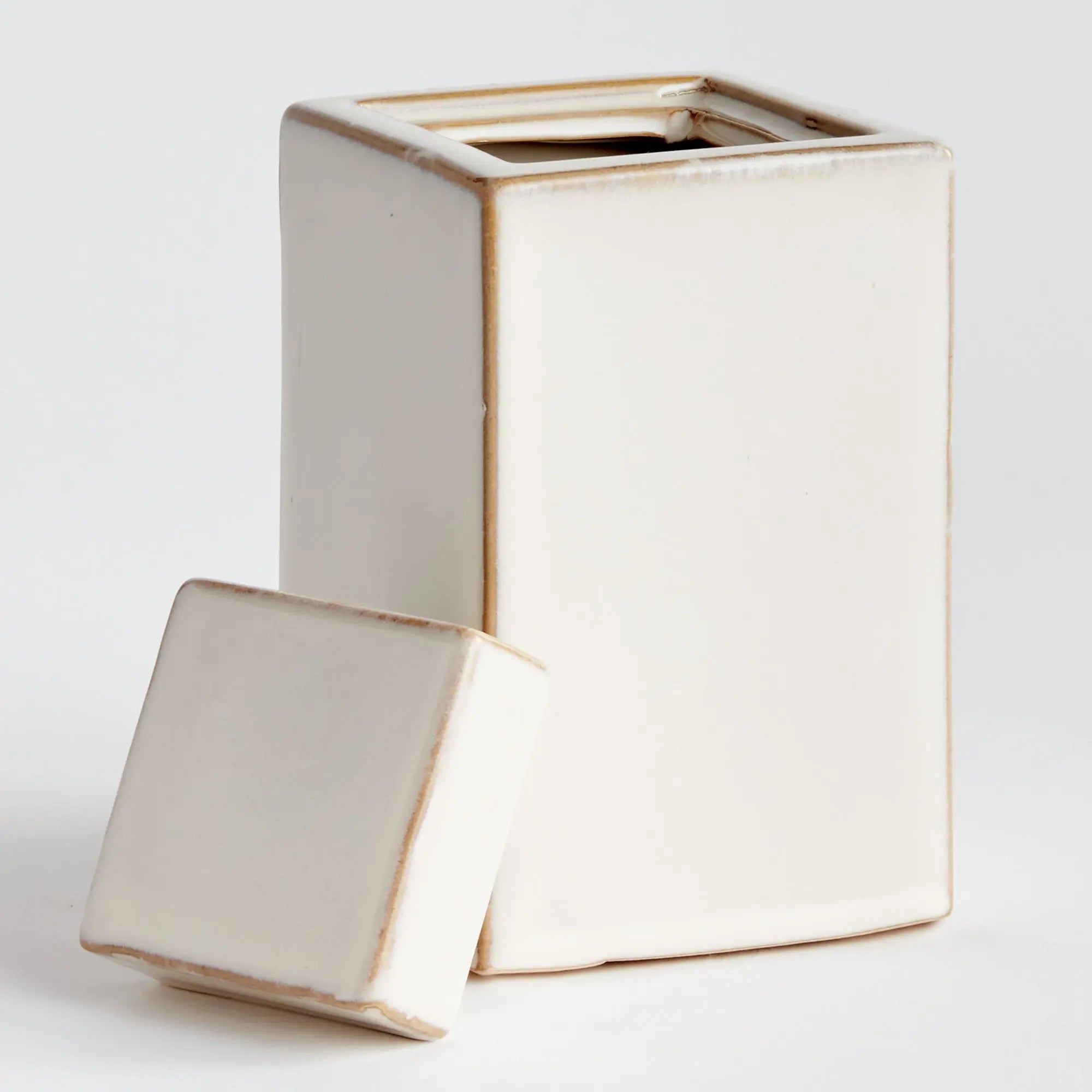 Ophelia Ceramic Lidded Jar – Cream or Blue | 4 Sizes - Villa Decor & Design