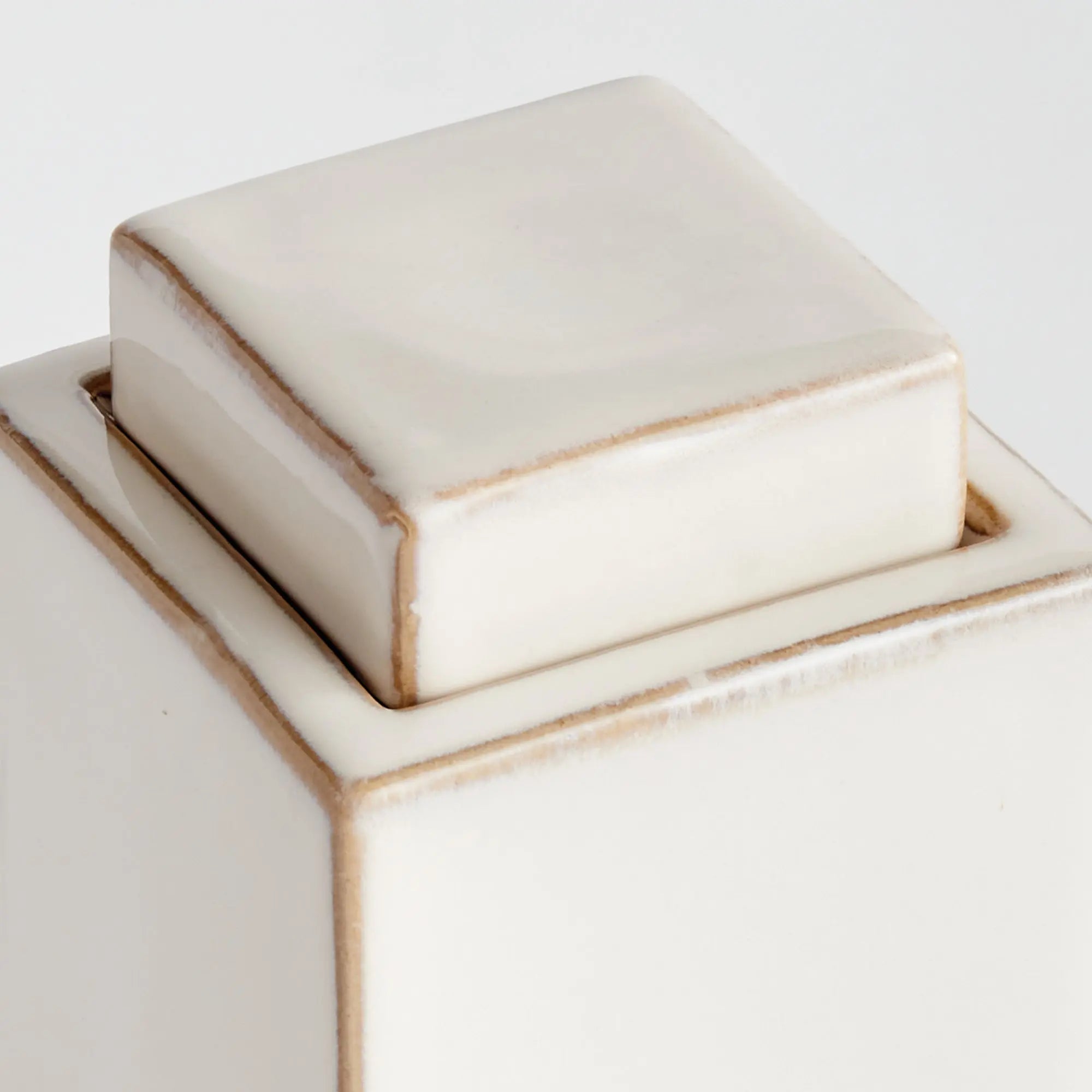 Ophelia Ceramic Lidded Jar – Cream or Blue | 4 Sizes - Villa Decor & Design