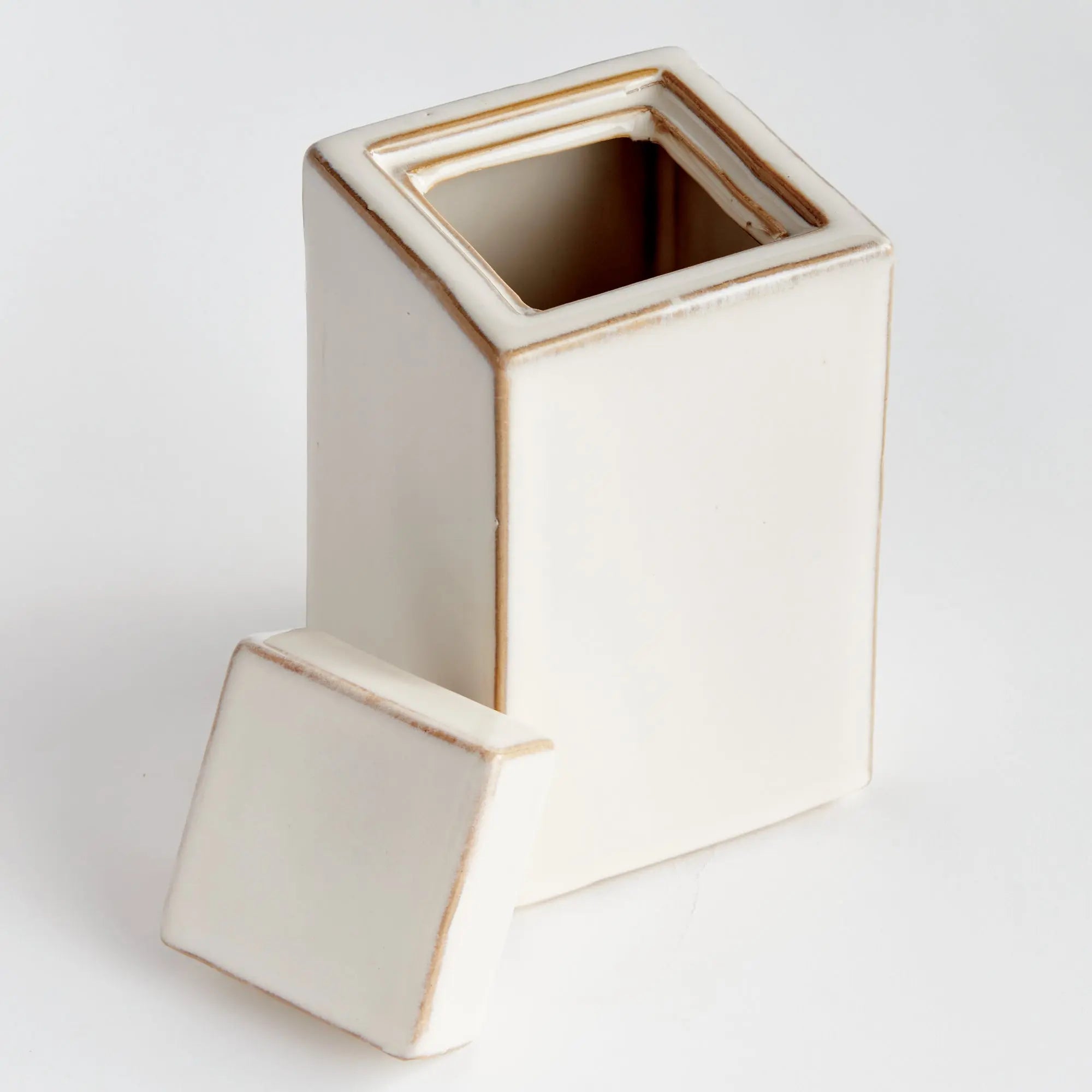 Ophelia Ceramic Lidded Jar – Cream or Blue | 4 Sizes - Villa Decor & Design