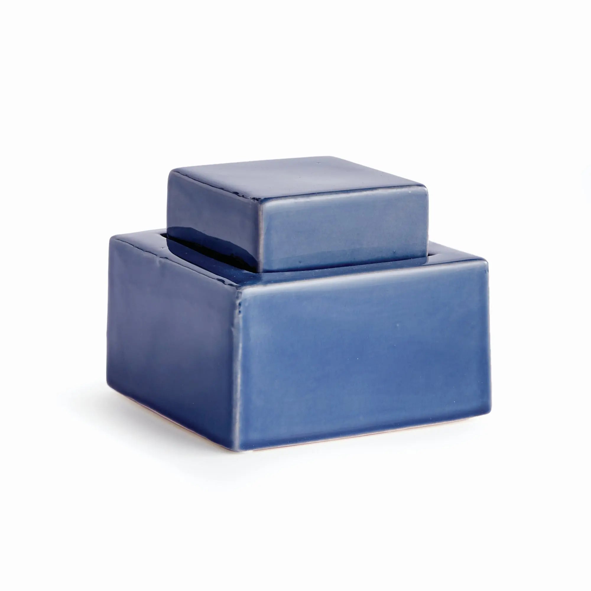 Ophelia Ceramic Lidded Jar – Cream or Blue | 4 Sizes - Villa Decor & Design