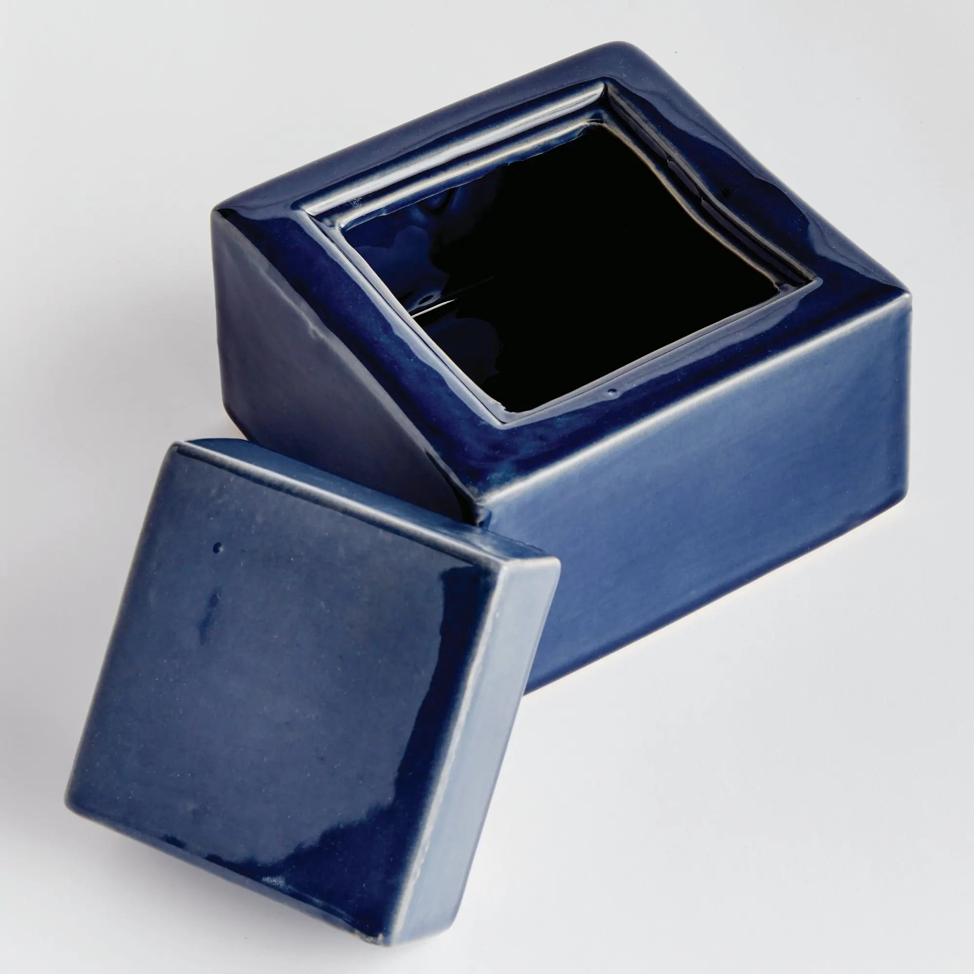 Ophelia Ceramic Lidded Jar – Cream or Blue | 4 Sizes - Villa Decor & Design