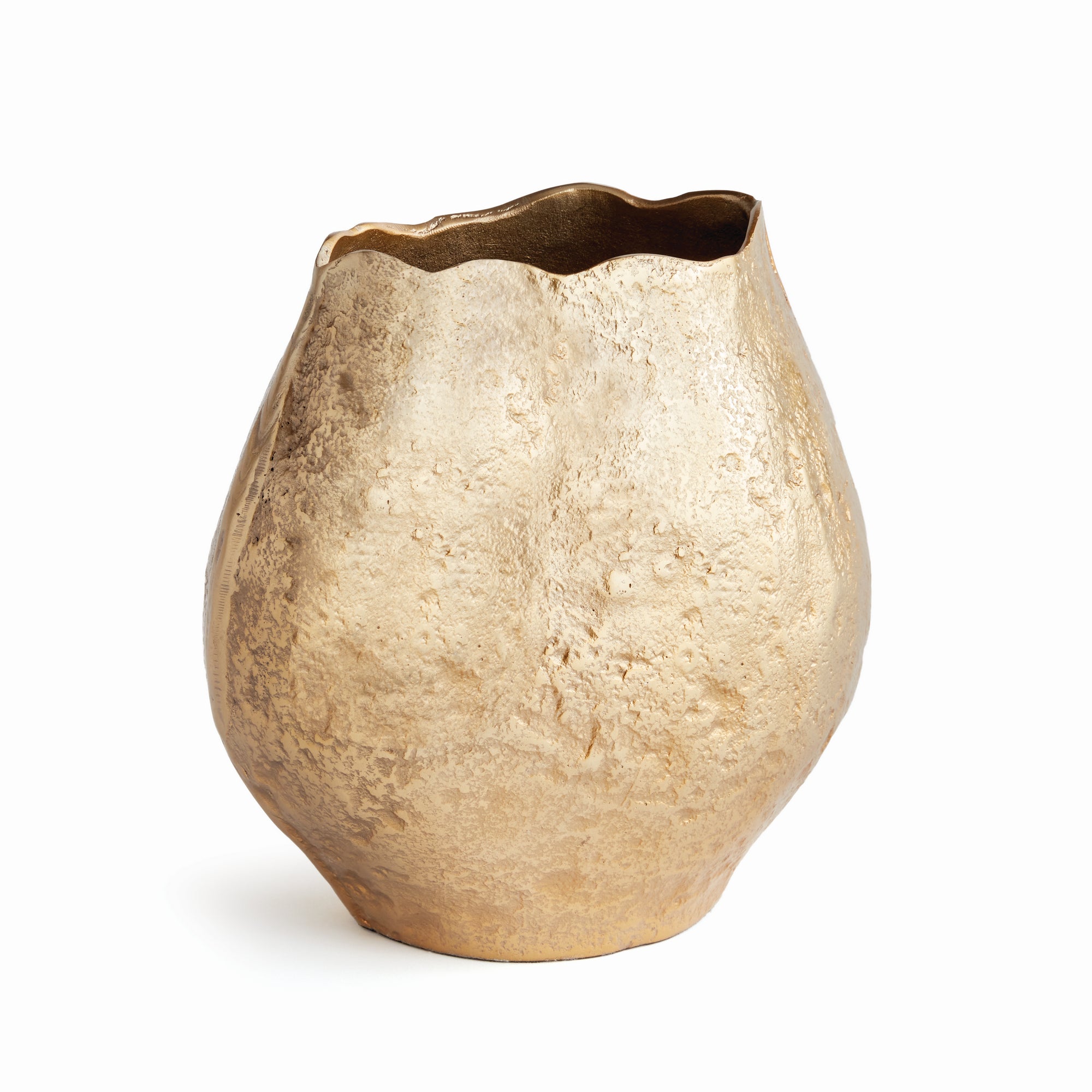 Harlin Vase – Short or Tall, Sand Cast Aluminum in Silver or Gold