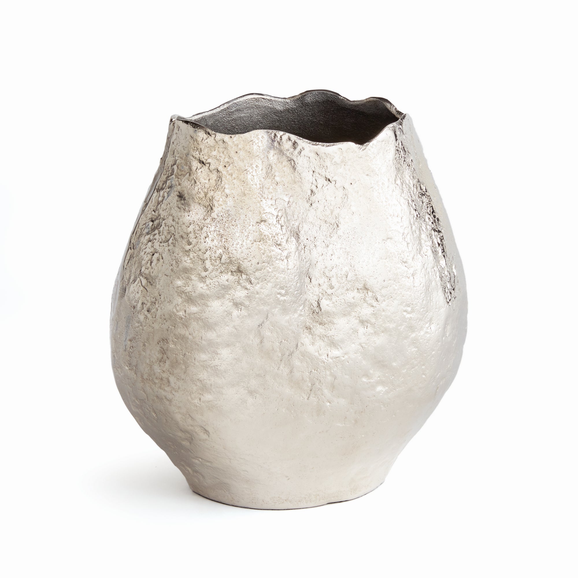 Harlin Vase – Short or Tall, Sand Cast Aluminum in Silver or Gold