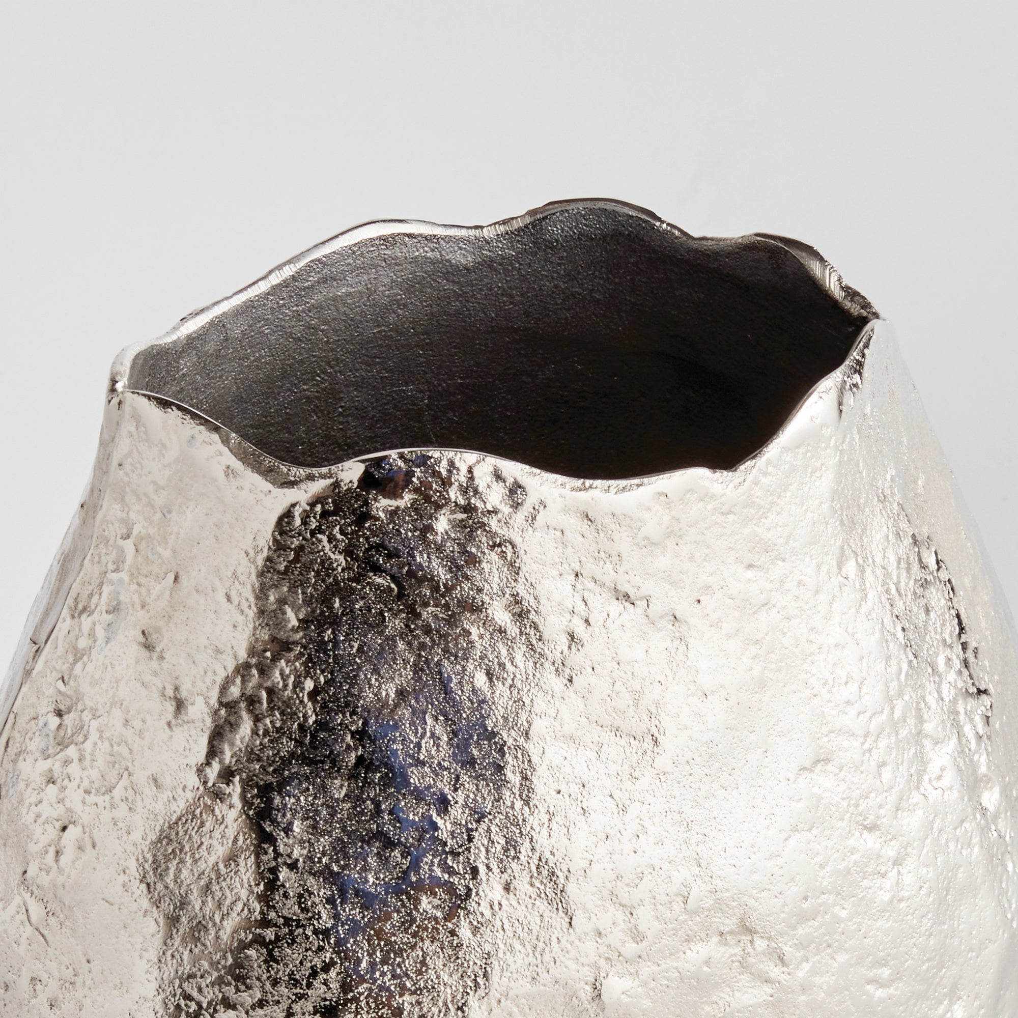 Harlin Vase – Short or Tall, Sand Cast Aluminum in Silver or Gold