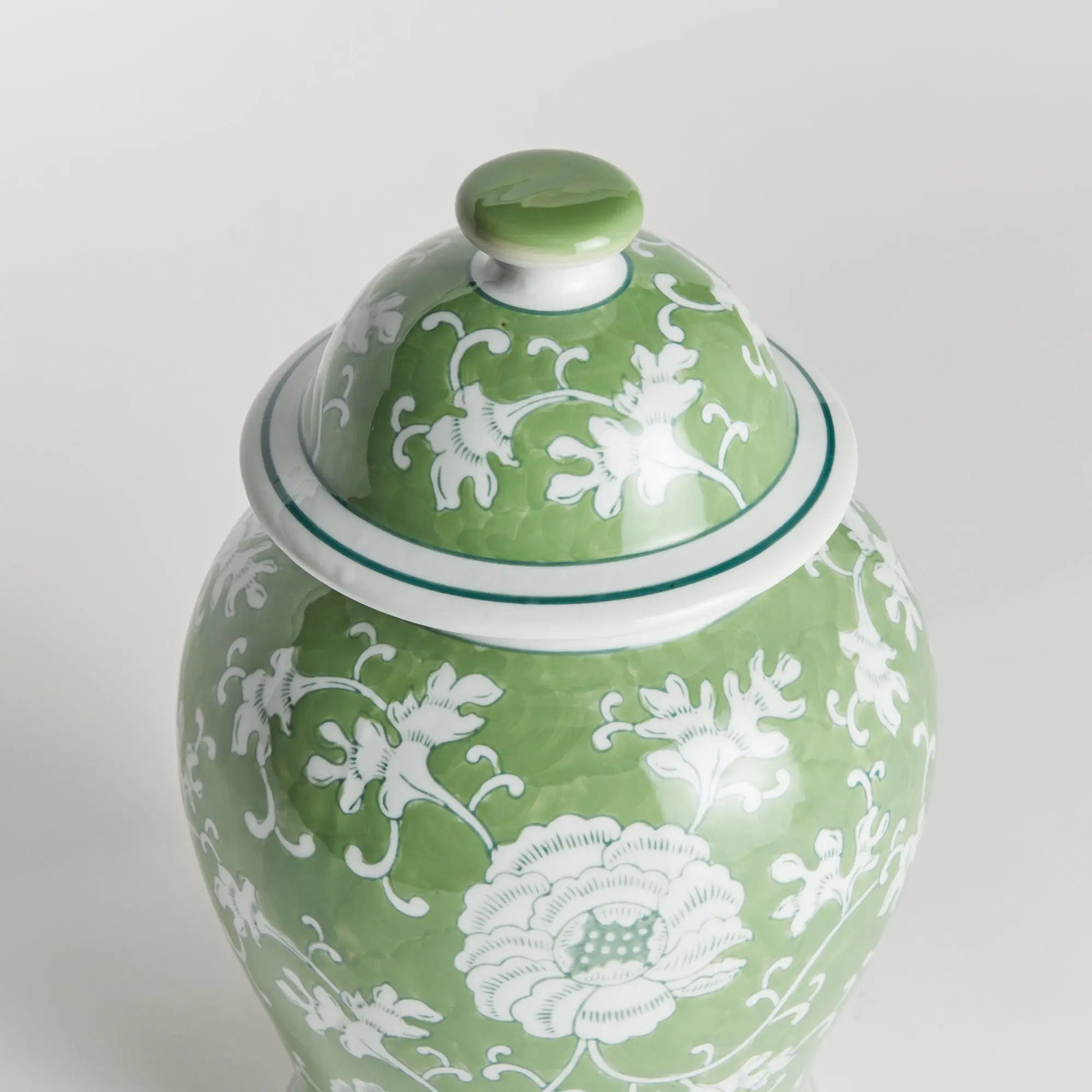 Imperial Lotus Lidded Ginger Jar - Villa Decor & Design