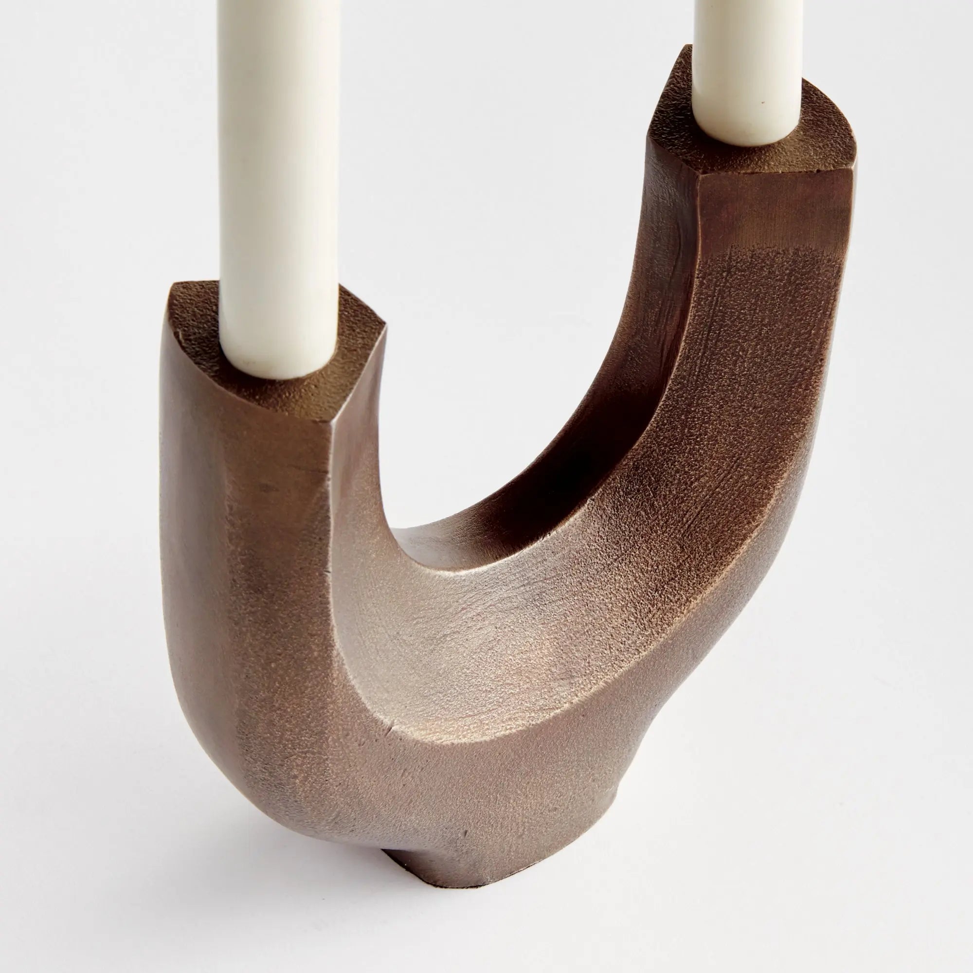 Zoey 2-taper candelabra in antique gold