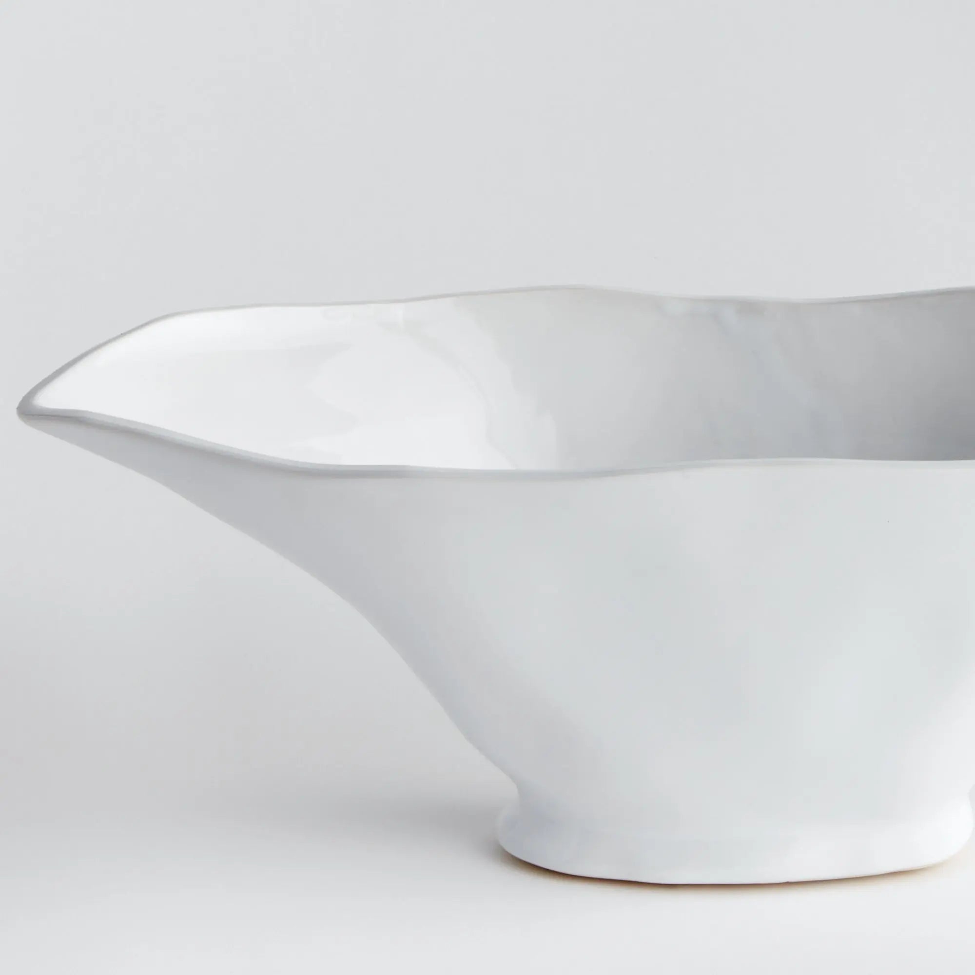 White ceramic bowl on a white background - Madara Oval Bowl - Small