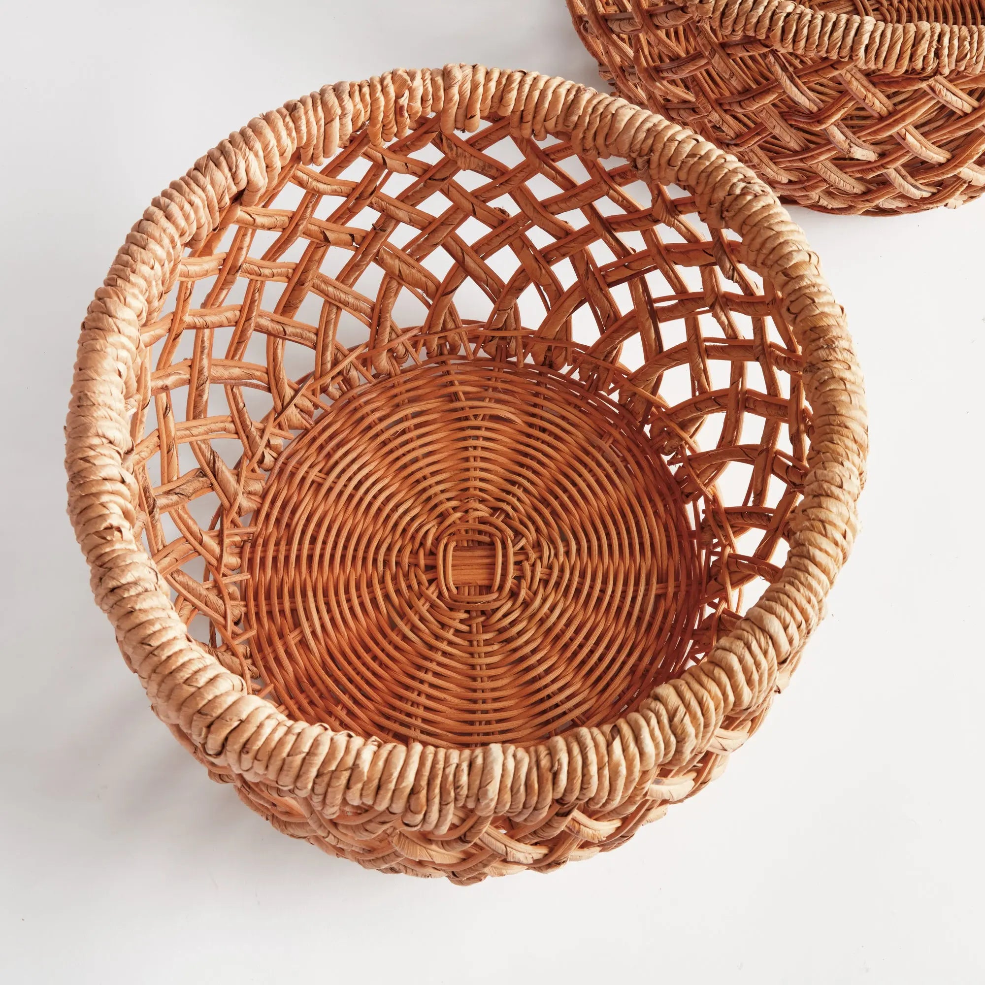 Emlyn Baskets - Set of two woven storage baskets nested