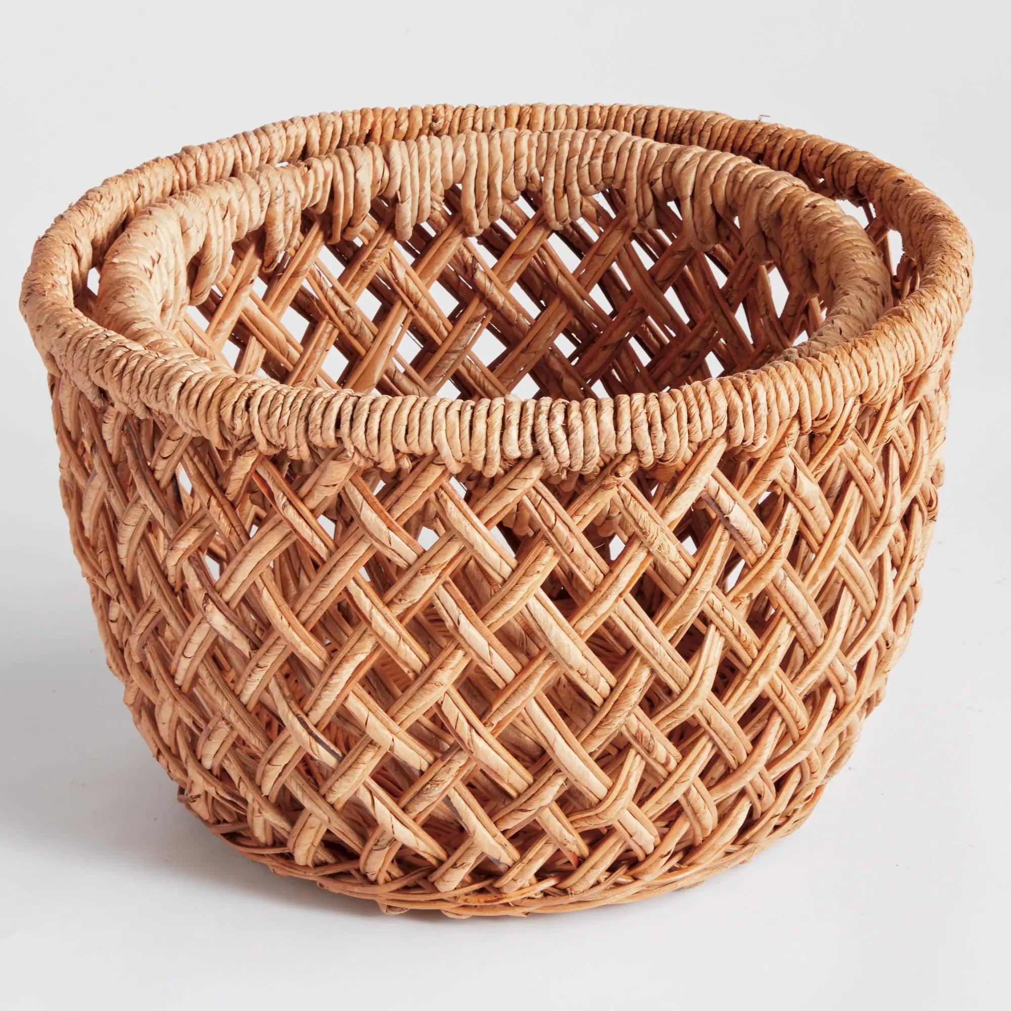 Emlyn Baskets - Set of two woven storage baskets nested