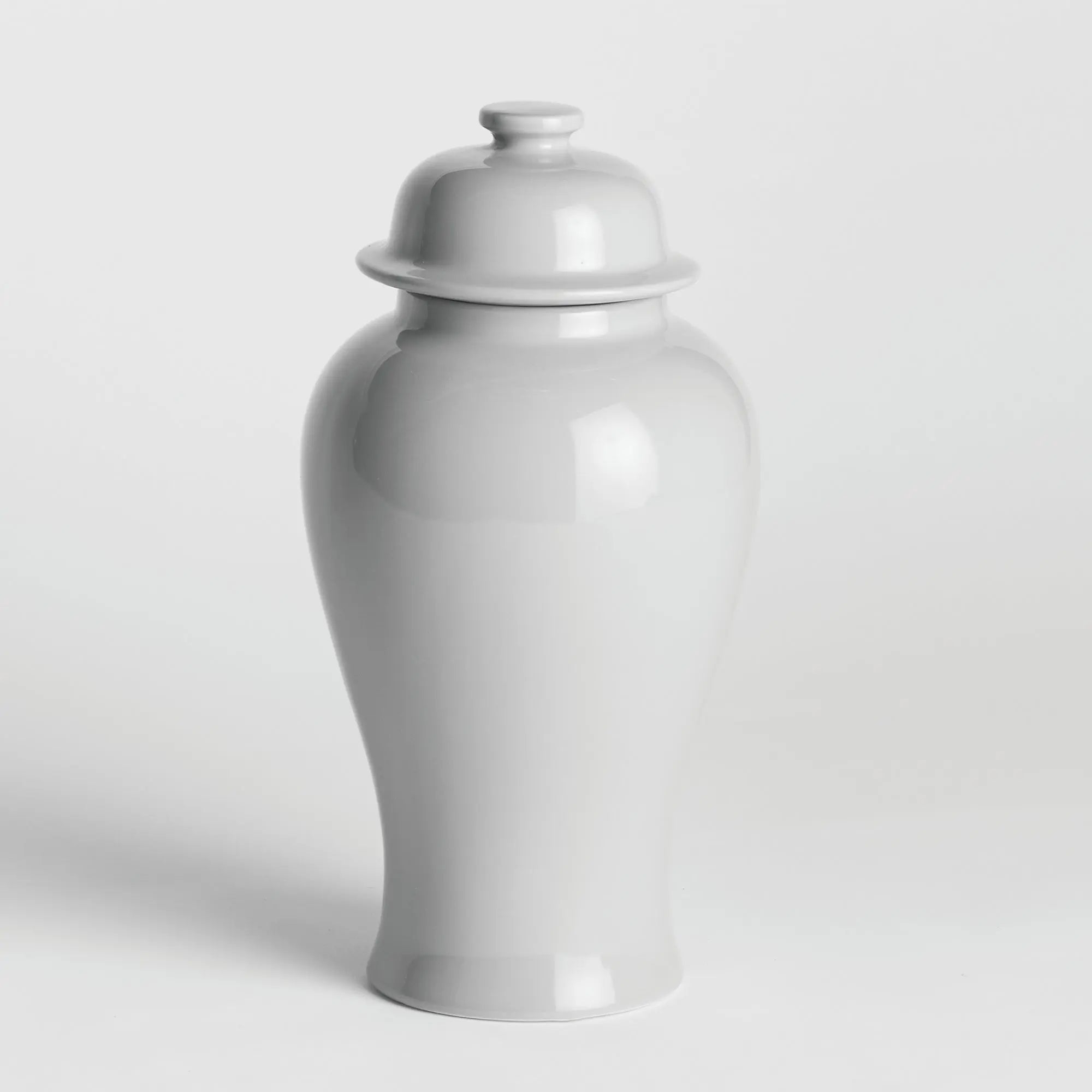 Koa Lidded Mini Ginger Jar - White Large