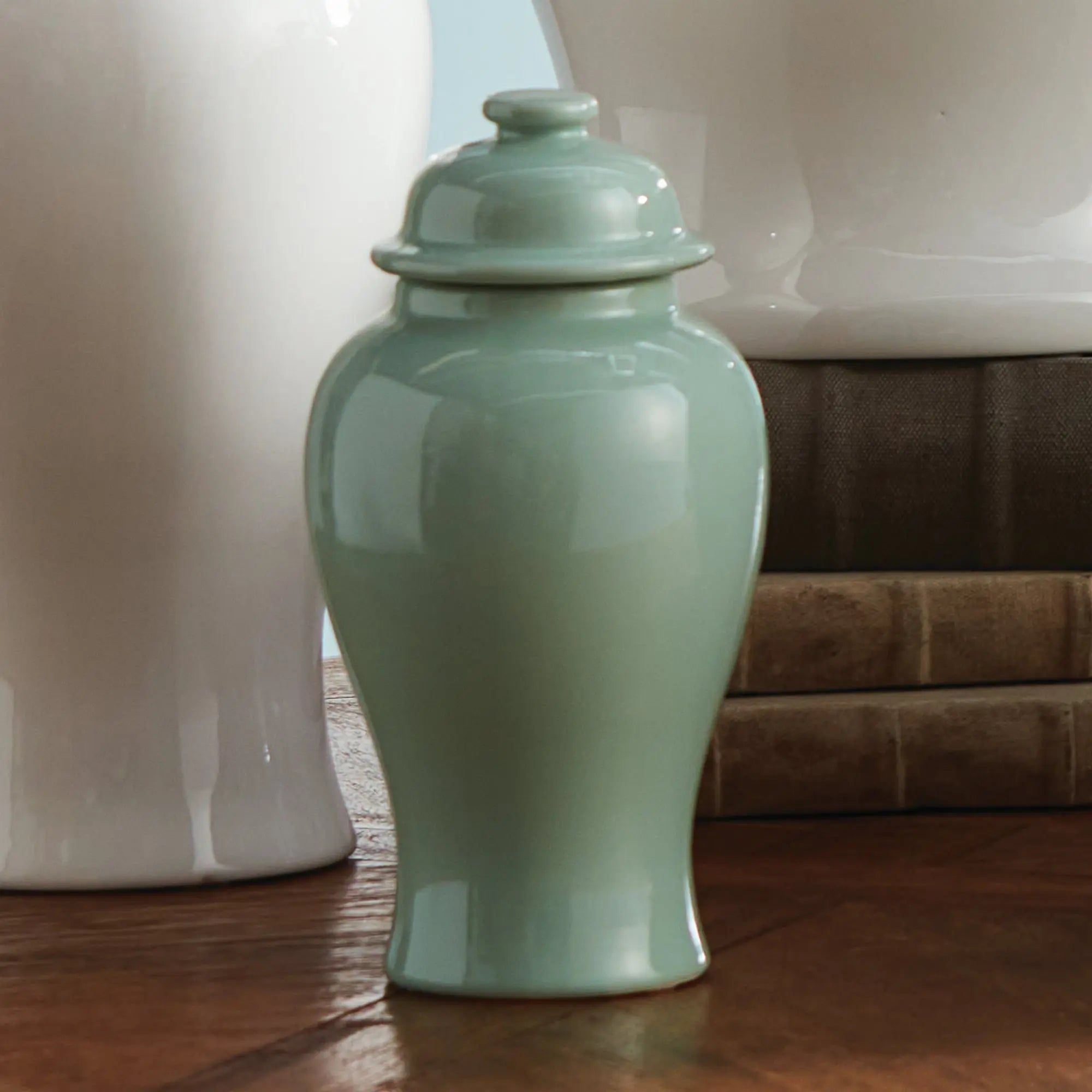 Koa Lidded Mini Ginger Jar - Green Small