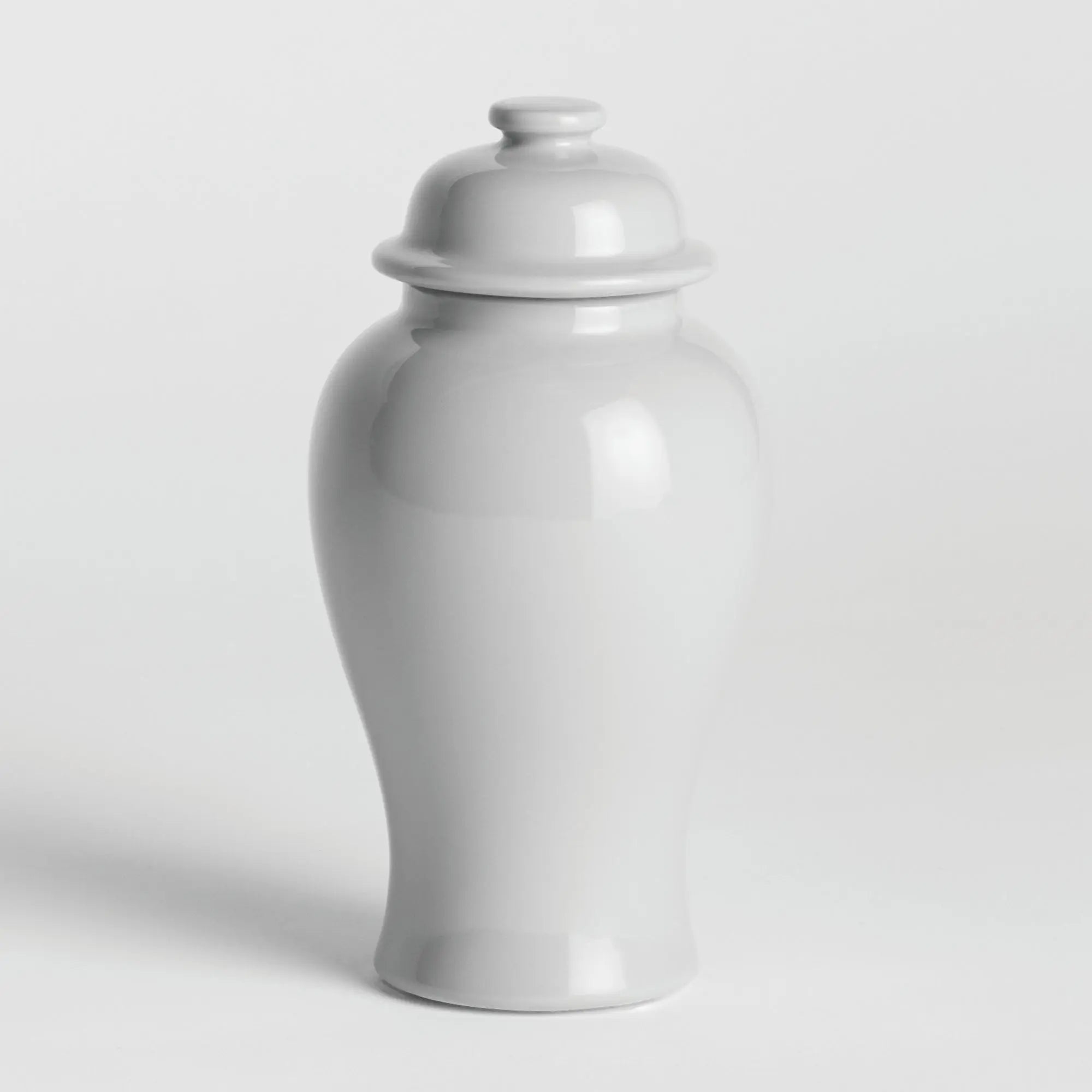Koa Lidded Mini Ginger Jar - White Small