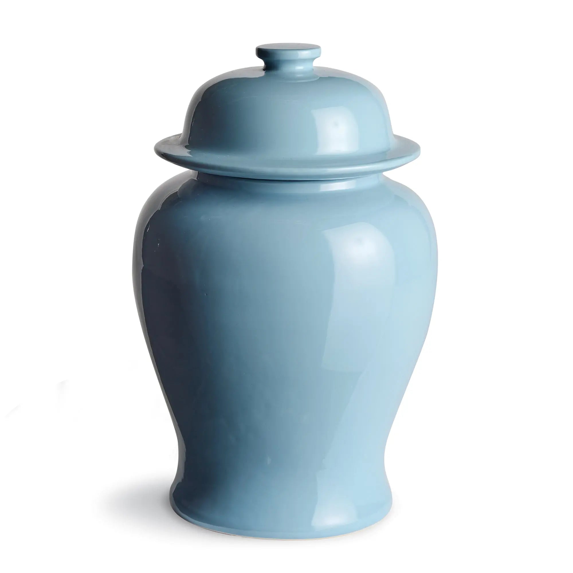 Koa Lidded Mini Wide Ginger Jar – Small or Large | Green, Blue, or White Ceramic - Villa Decor & Design