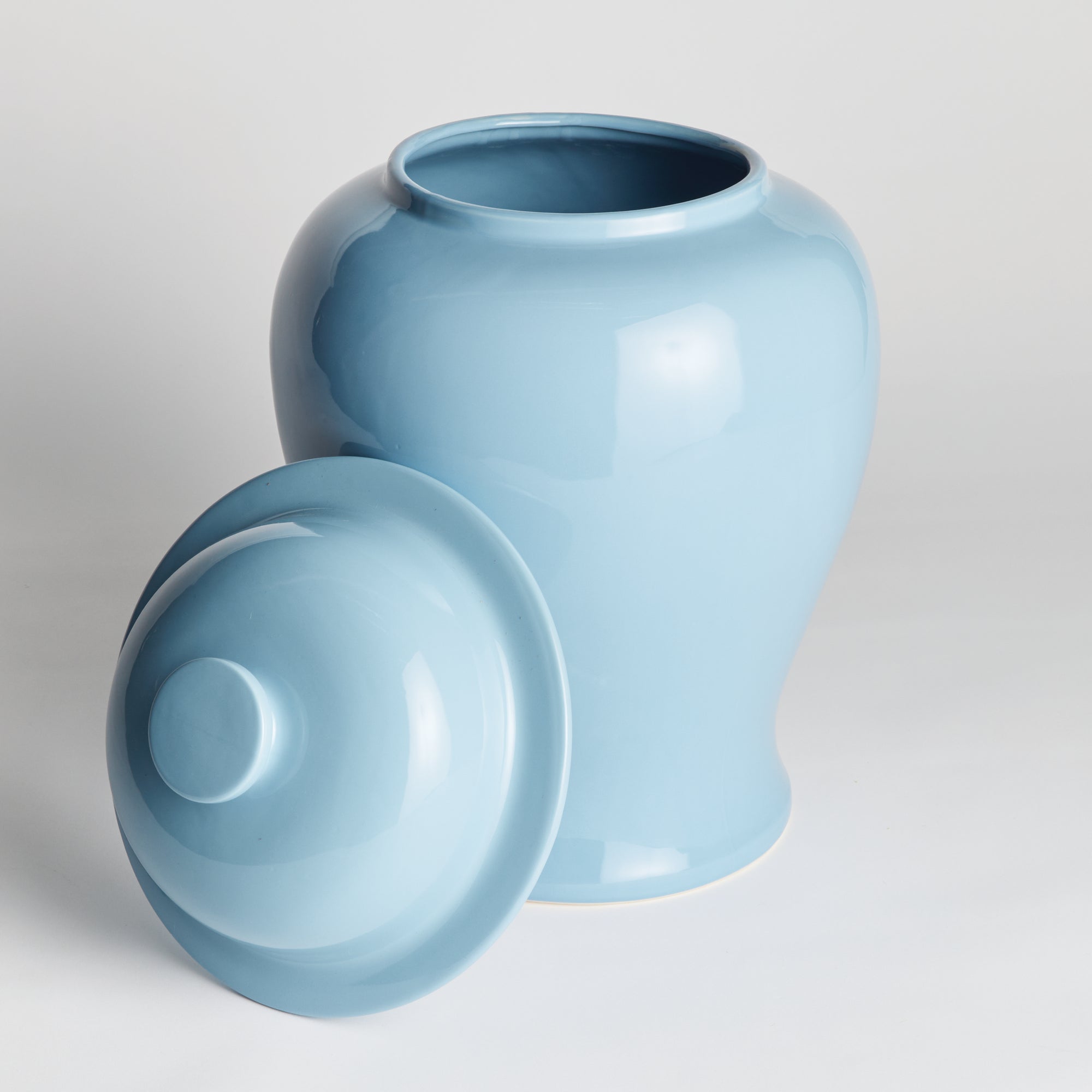 Koa Lidded Mini Wide Ginger Jar – Small or Large | Green, Blue, or White Ceramic