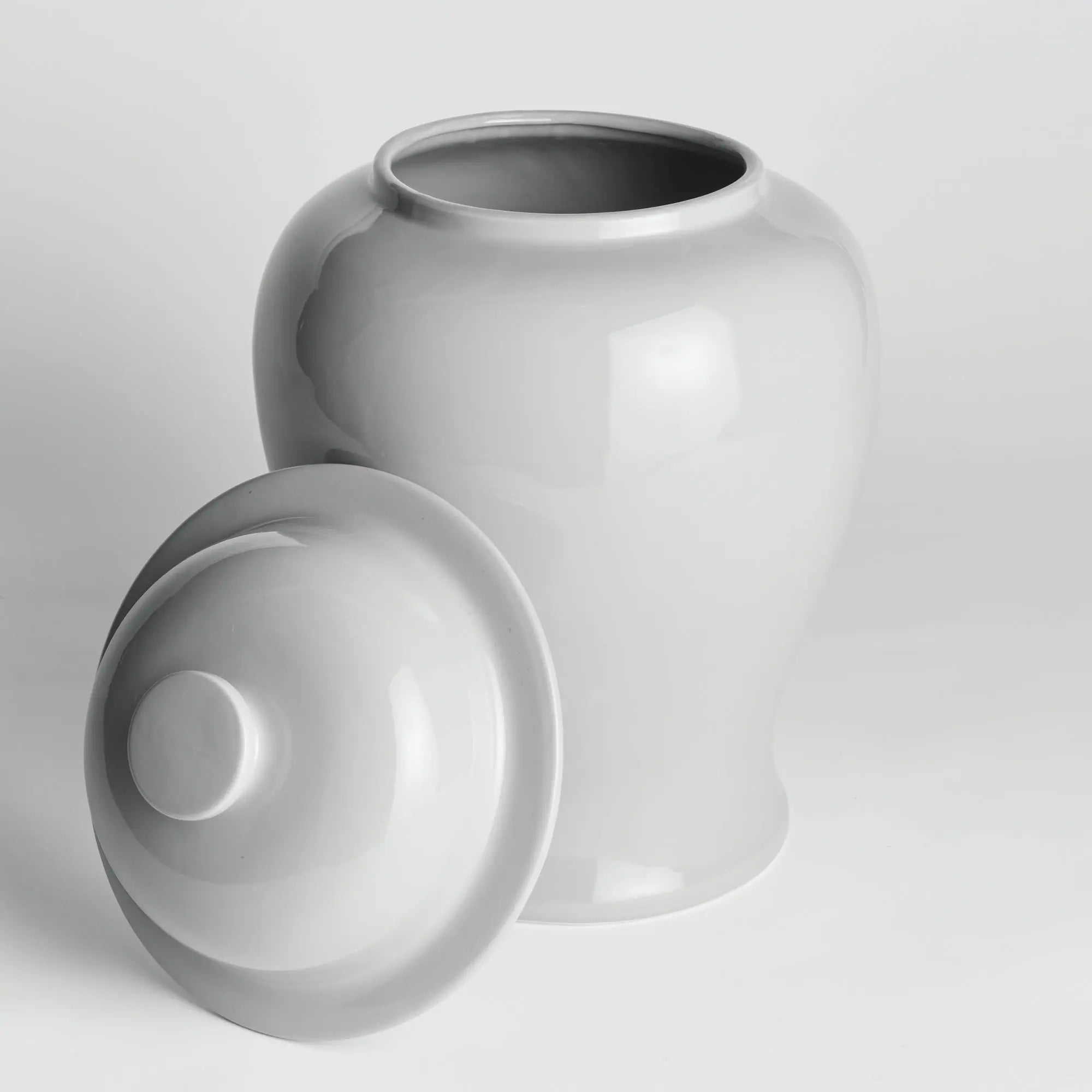 Koa Lidded Mini Wide Ginger Jar – Small or Large | Green, Blue, or White Ceramic - Villa Decor & Design