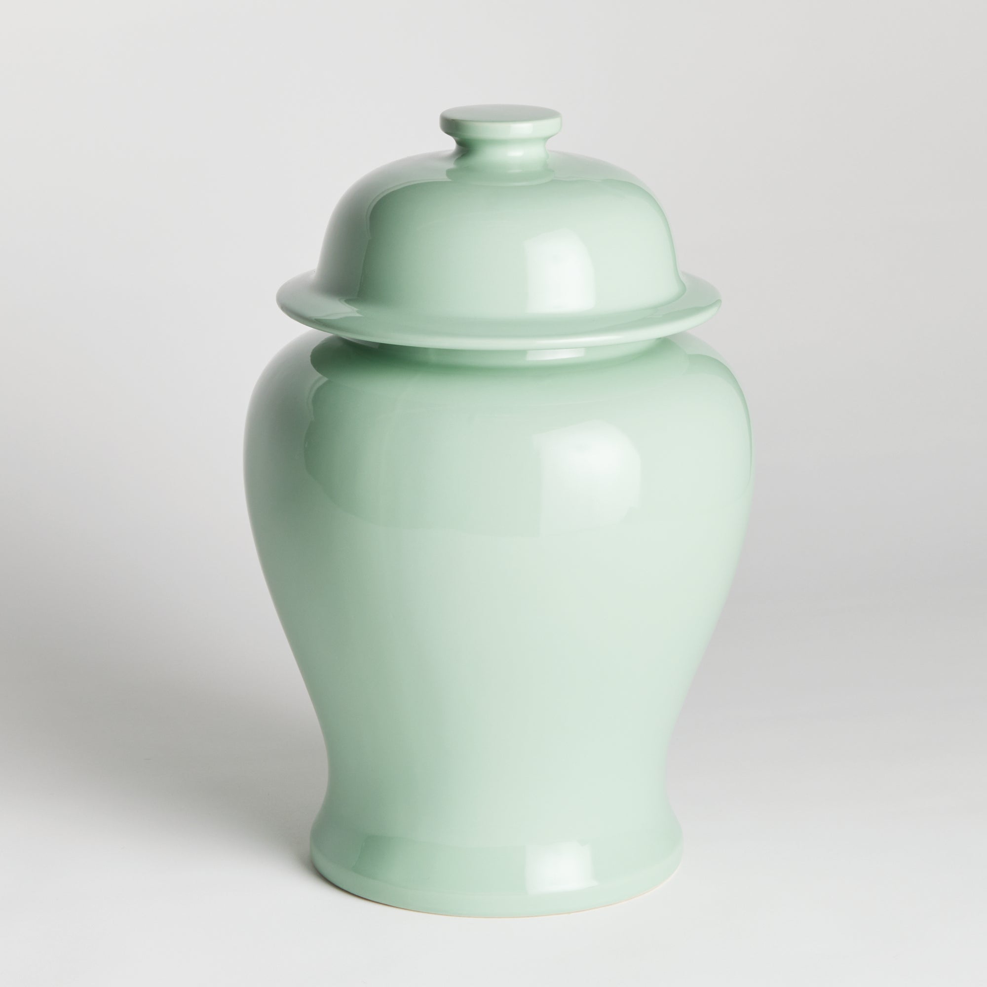 Koa Lidded Mini Wide Ginger Jar – Small or Large | Green, Blue, or White Ceramic