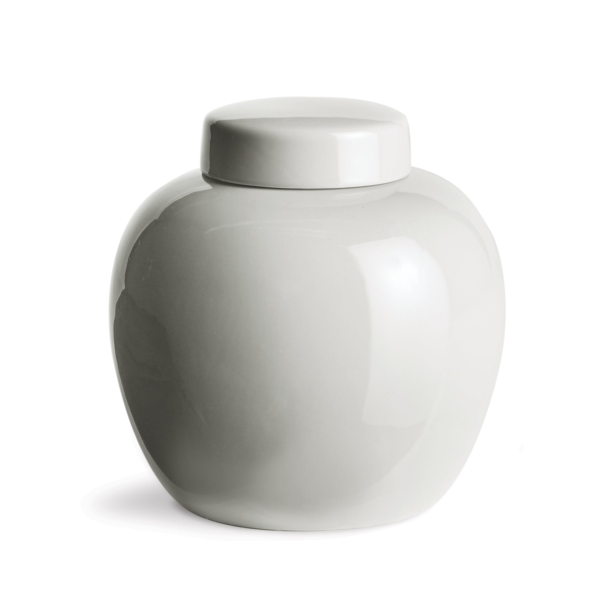Koa Lidded Ceramic Jar – Modern Ginger Jar in White or Blue