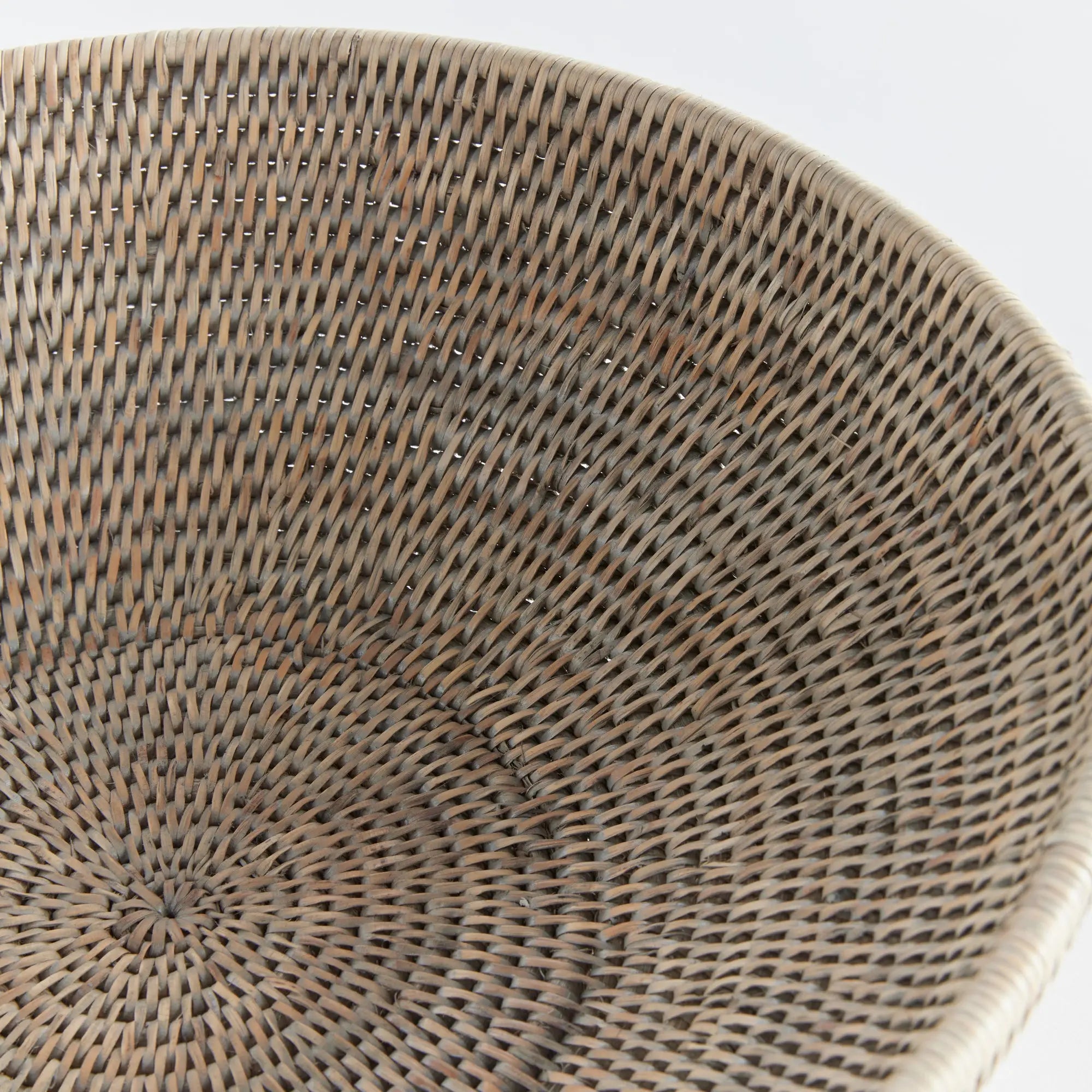 Burma Rattan Offering Bowl - GRAYWASH