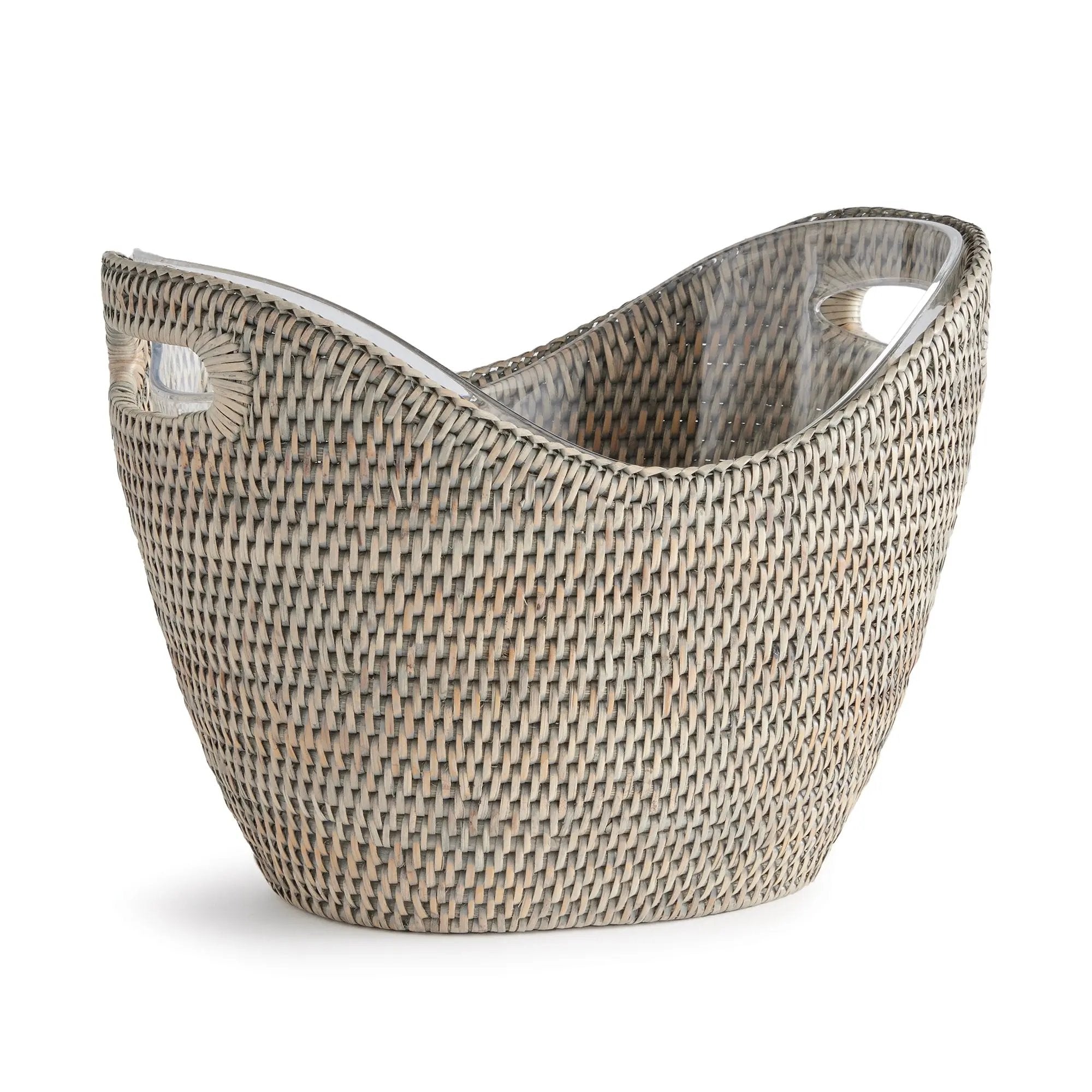 Burma Rattan Beverage Tub - Graywash | LARGE