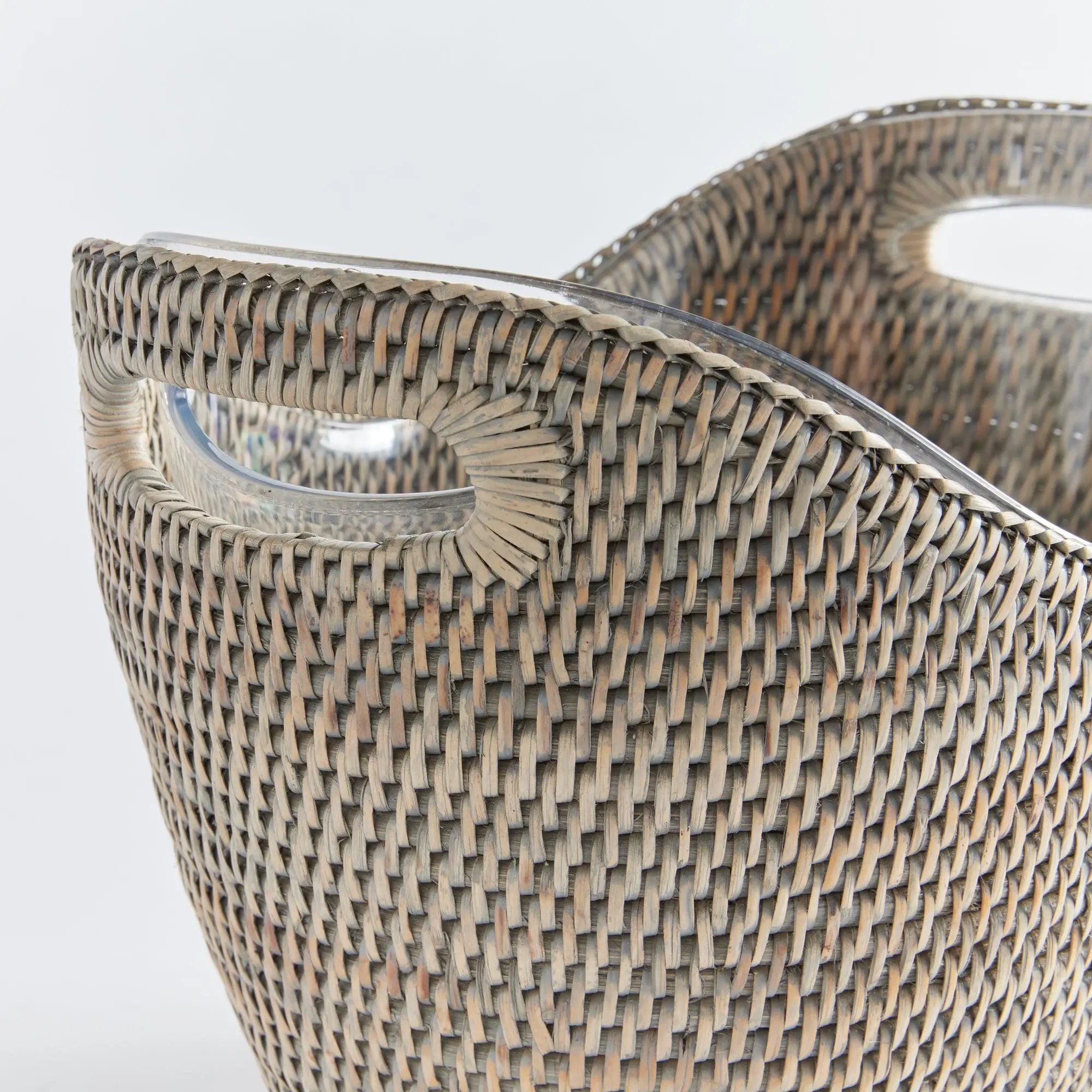 Burma Rattan Beverage Tub - Graywash | LARGE