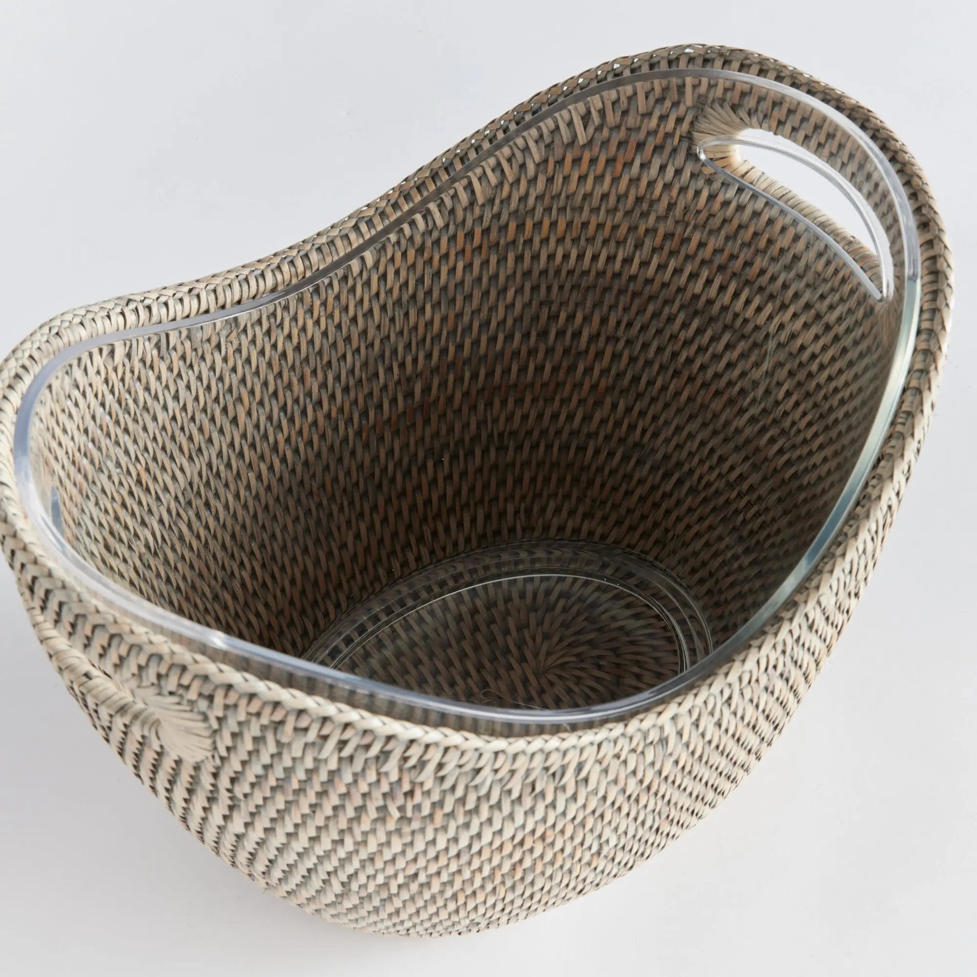 Burma Rattan Beverage Tub - Graywash | LARGE