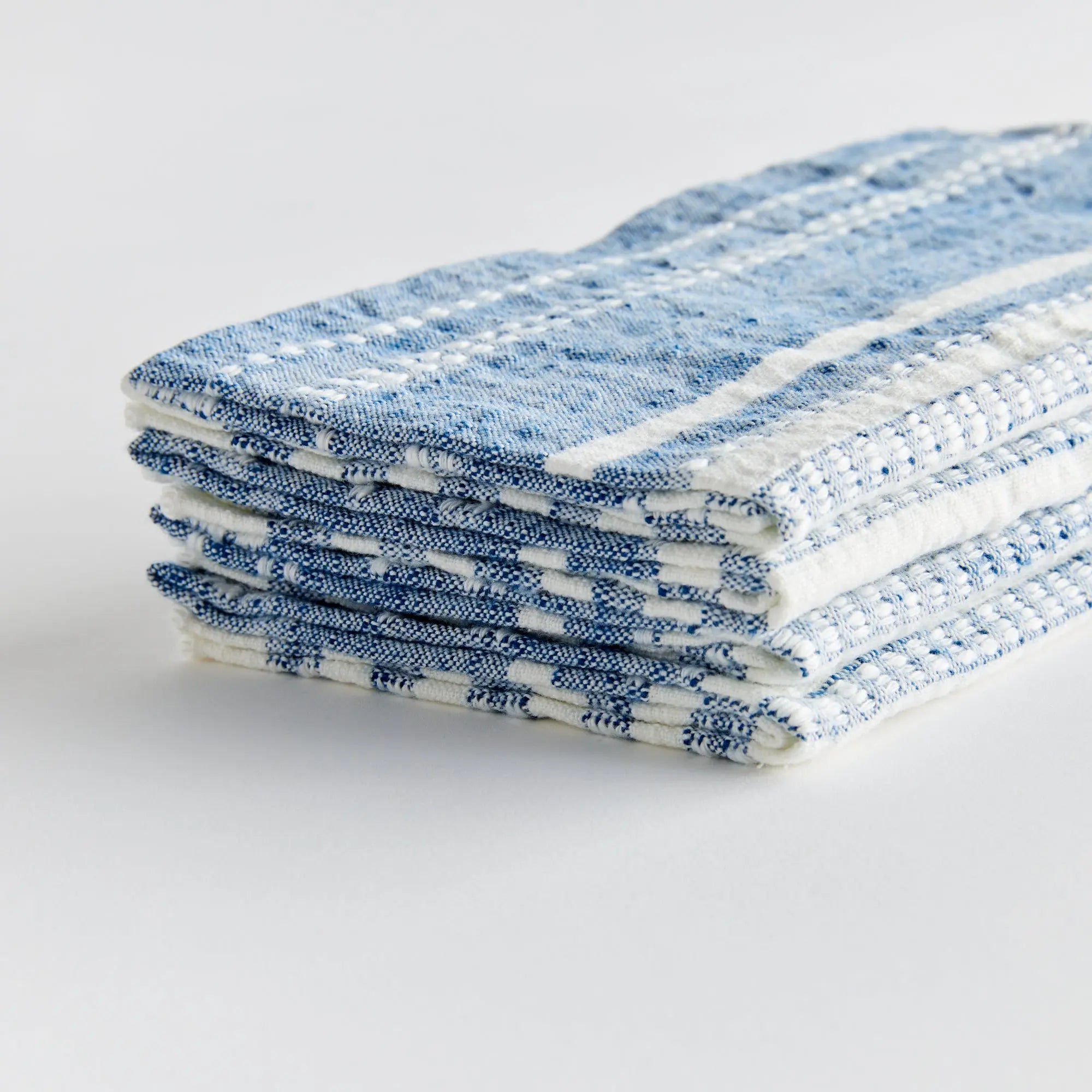 Brenna Blue Cotton Dinner Napkins