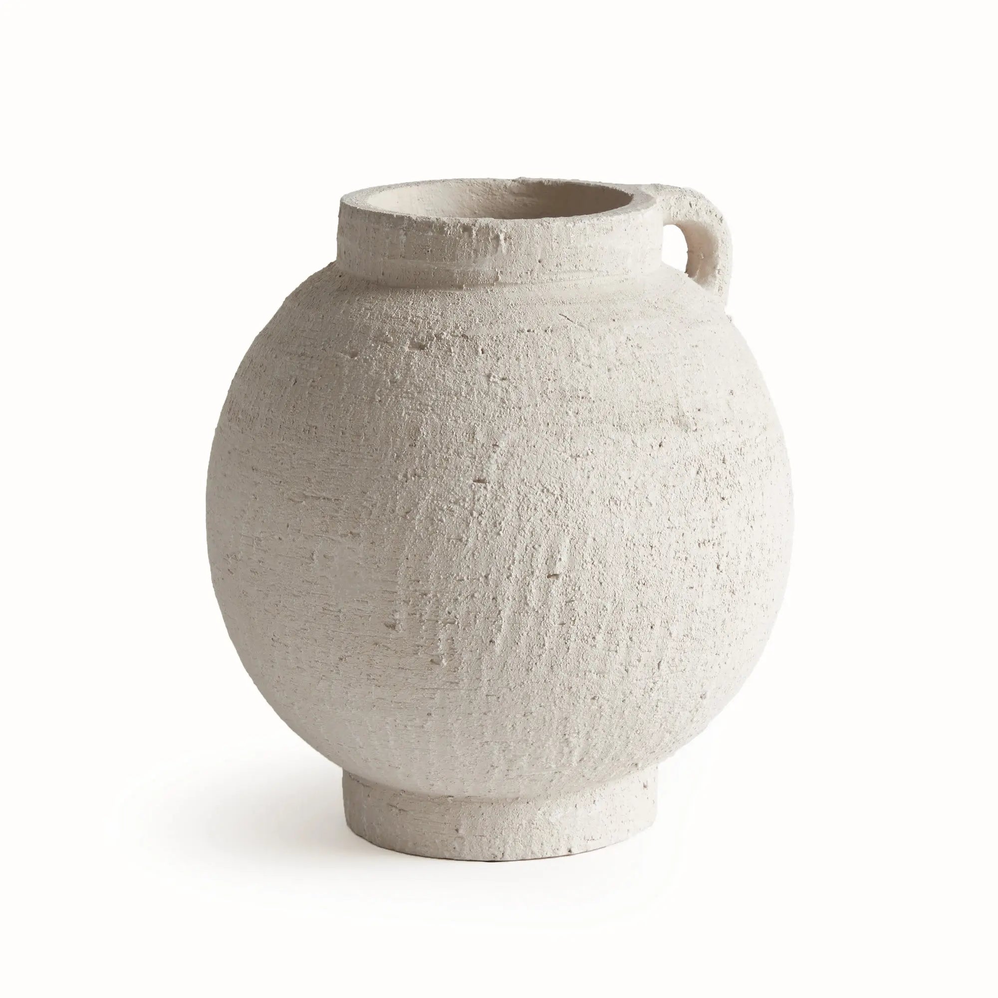 Gianna white terracotta vases – small, medium, and large