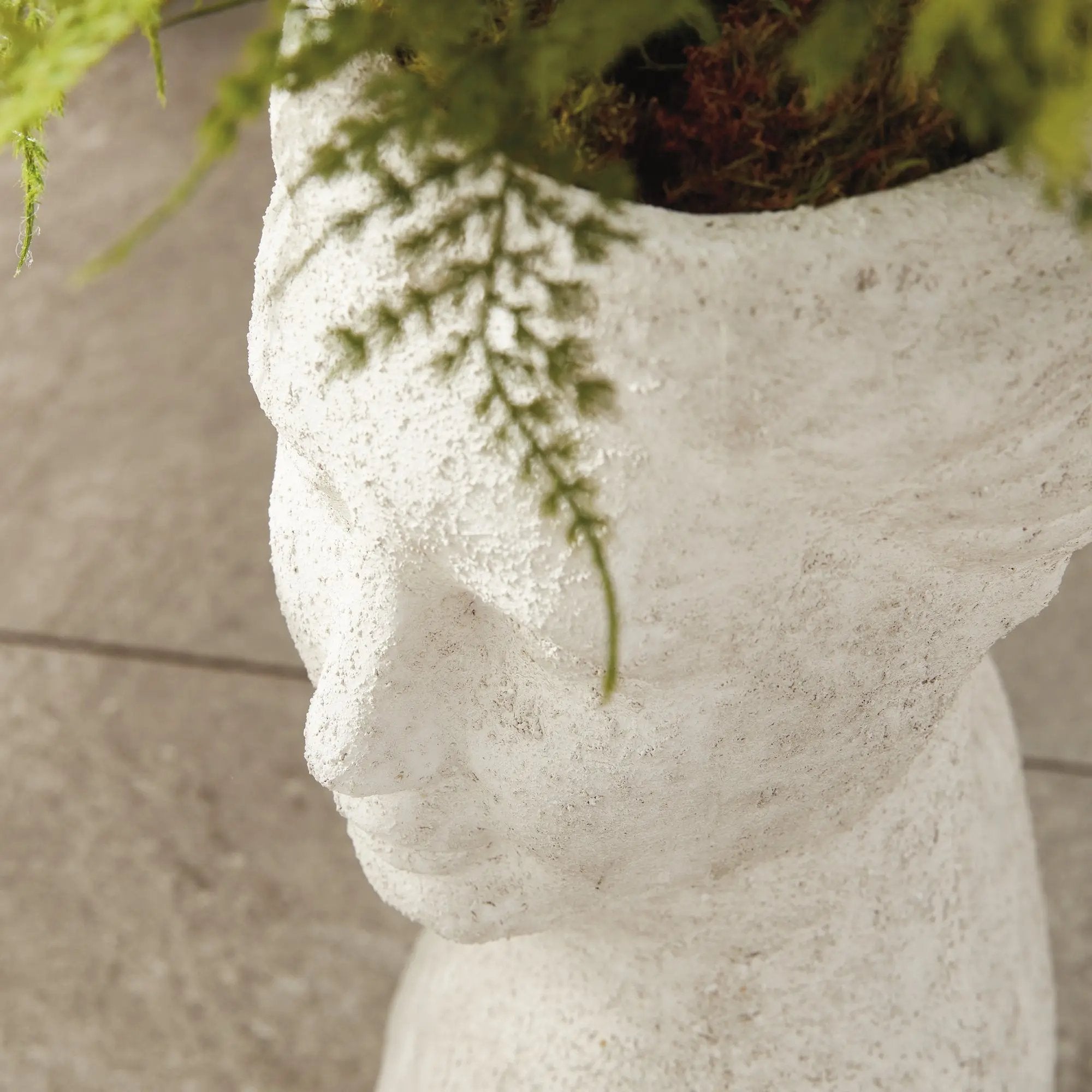 Weathered Garden Female Bust Planter | Limestone Finish Napa Home & Garden