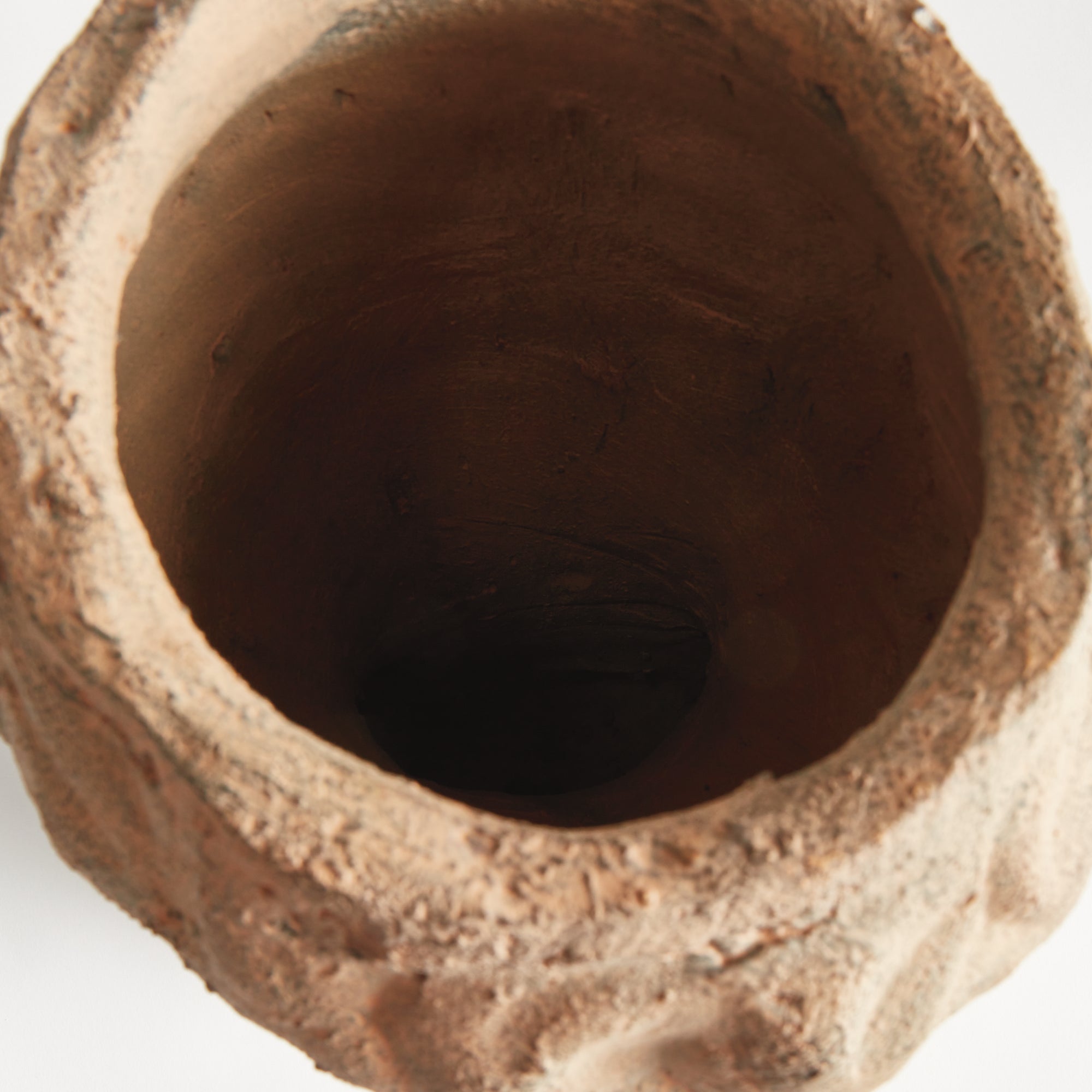 Weathered Garden Male Bust Planter | Moss Terracotta Finish