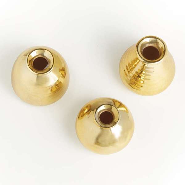 Tinsley Bud Vases - Set of 3 Champagne Gold Stoneware Vases