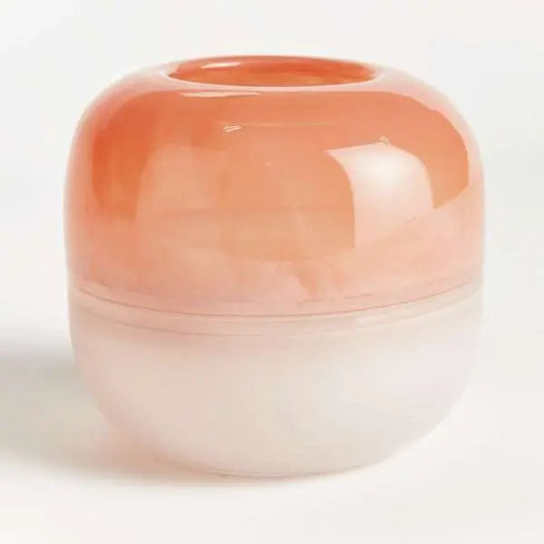 Melora Vase - Small or Large Melon Ombre Mouth-Blown Glass - Villa Decor & Design