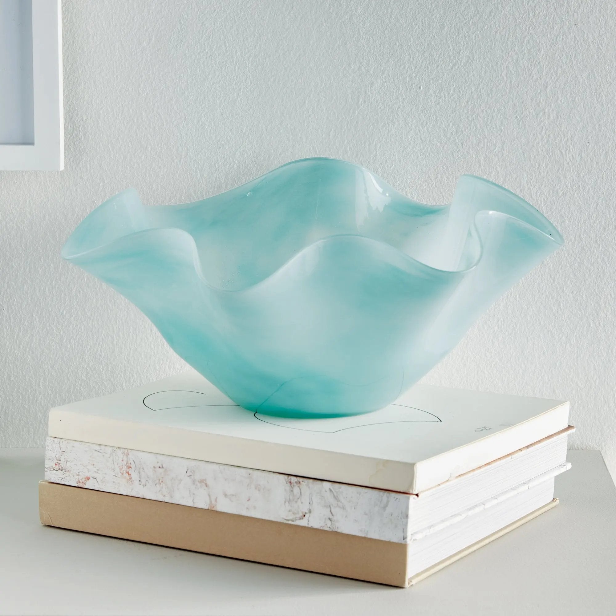 Ceila Bowl – Light Blue Glass, Small or Large Napa Home & Garden