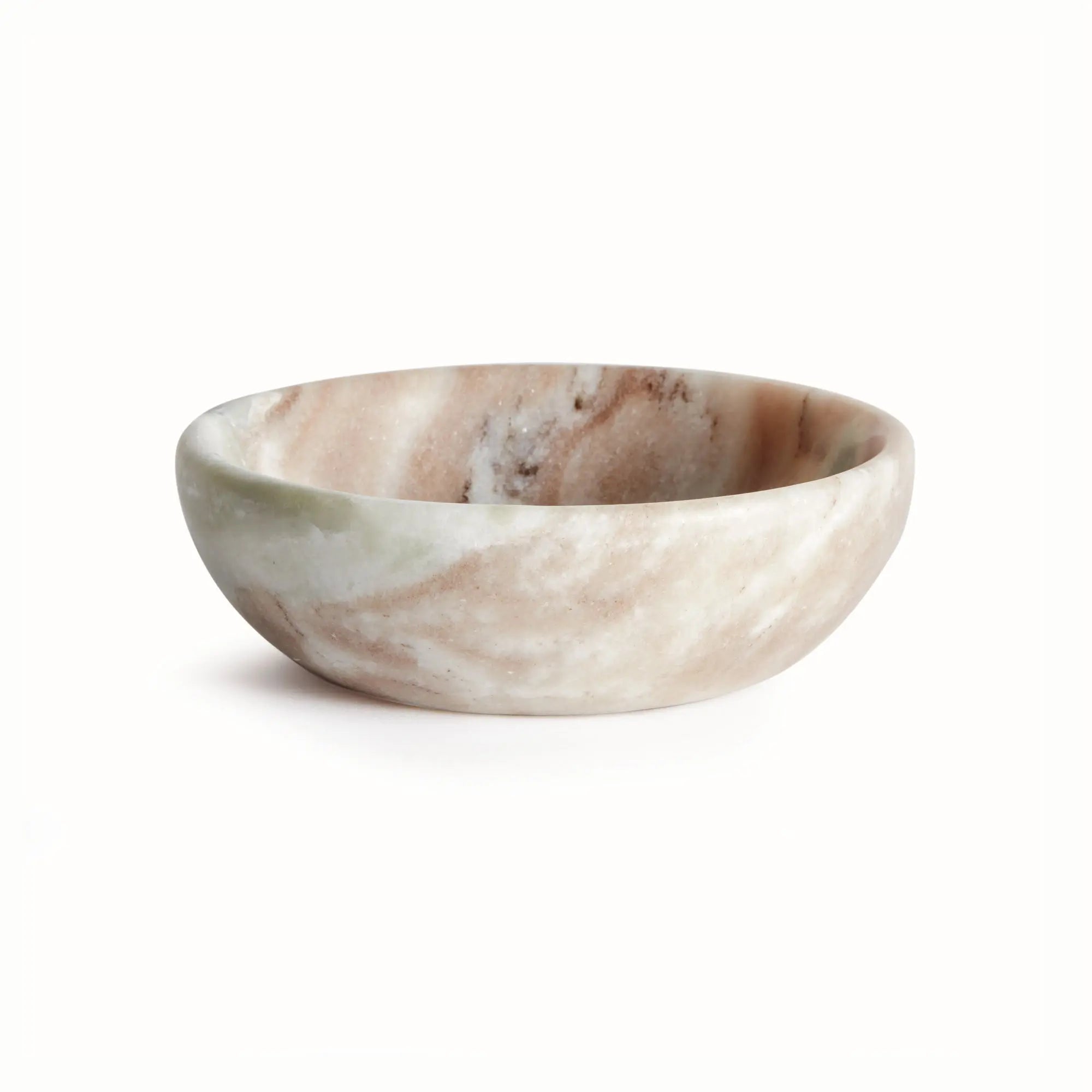 Josephine marble bowl with natural brown veining
