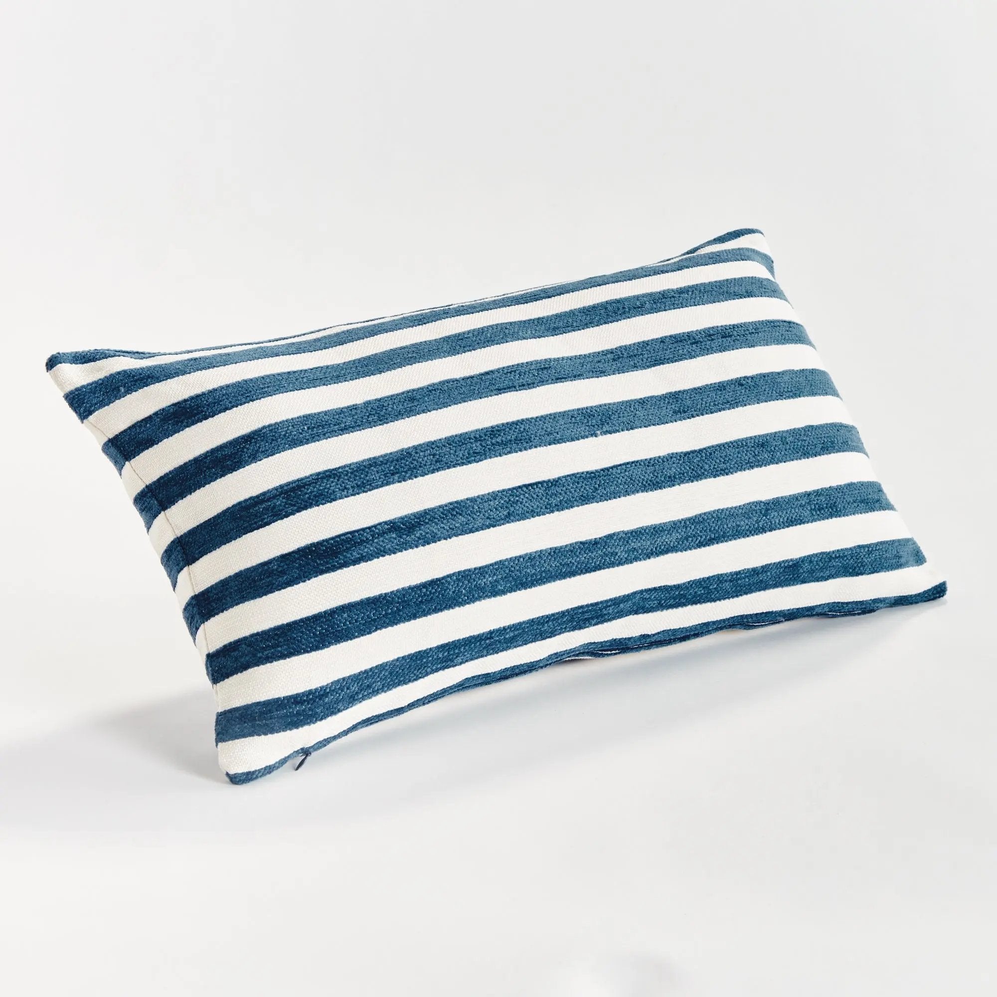 Gideon Indoor-Outdoor Pillow - Dark Blue Jacquard | Eco-Friendly Napa Home & Garden