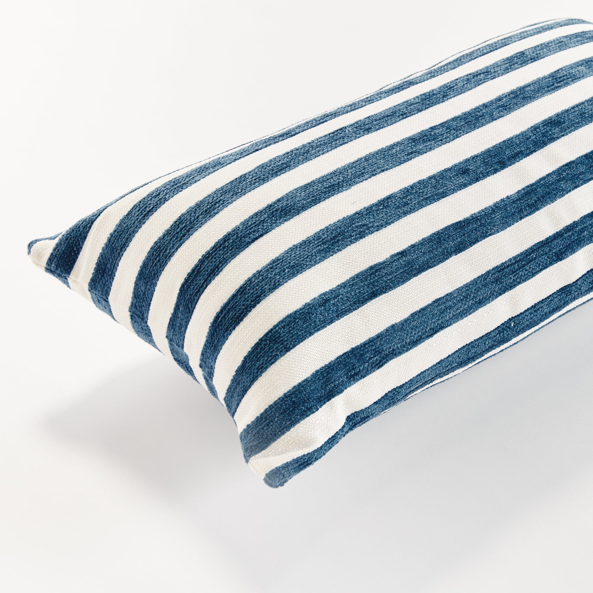 Gideon Indoor-Outdoor Lumbar & Square Pillow – Dark Blue | Weather-Resistant, Eco-Friendly Fill
