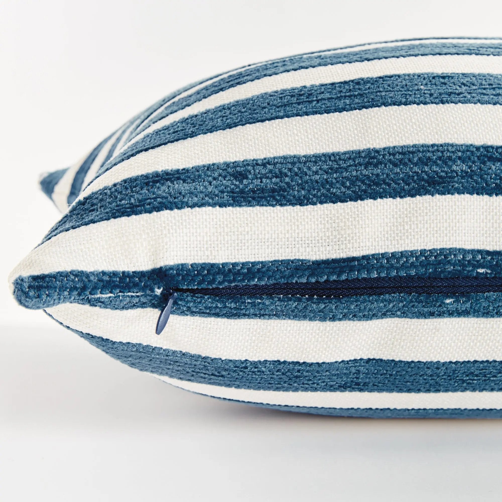 Gideon Indoor-Outdoor Pillow - Dark Blue Jacquard | Eco-Friendly Napa Home & Garden