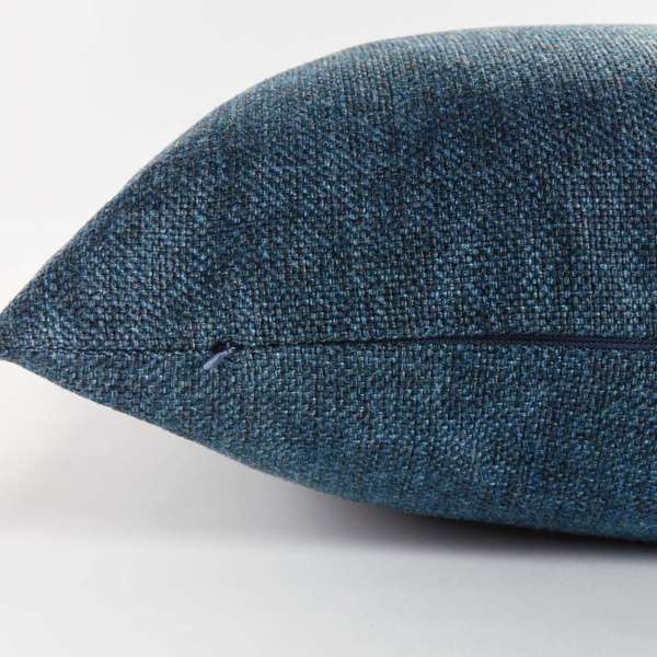 Bevin Indoor-Outdoor Pillow - Dark Blue Jacquard | Recycled Fiber Insert