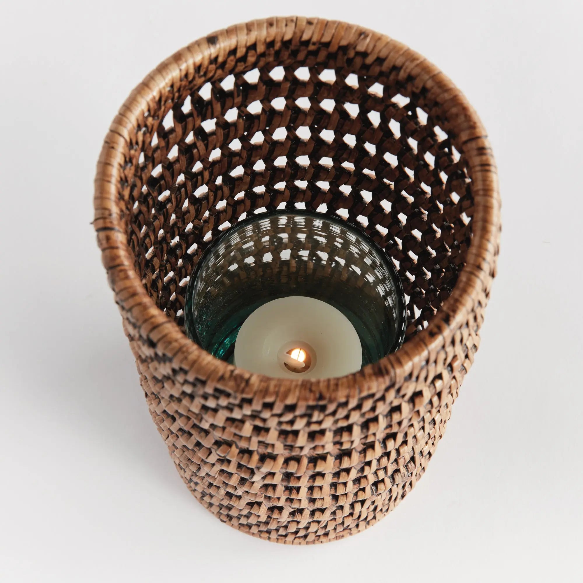 Burma Rattan Hurricane - SMALL, Warm Brown