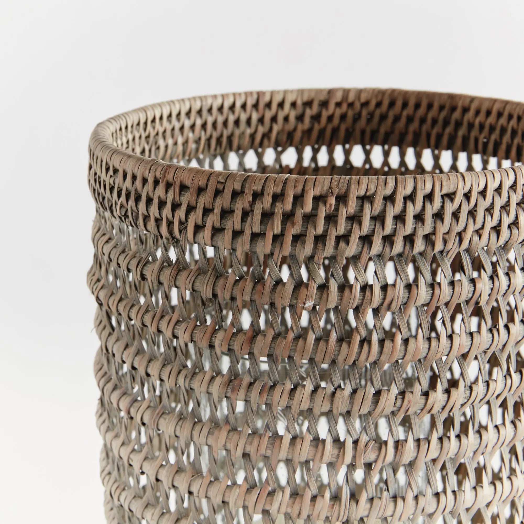 Burma Rattan Hurricane - LARGE, Gray wash