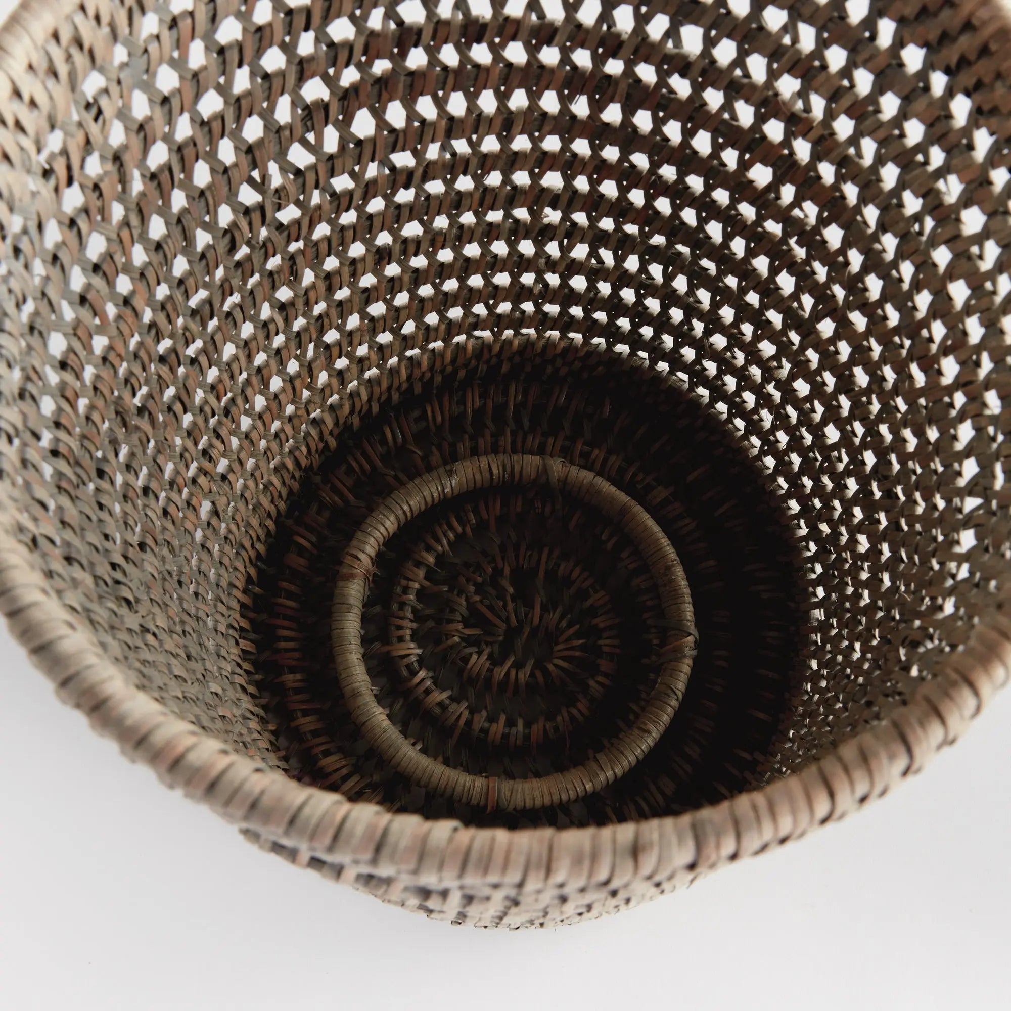 Burma Rattan Hurricane - LARGE, Gray wash