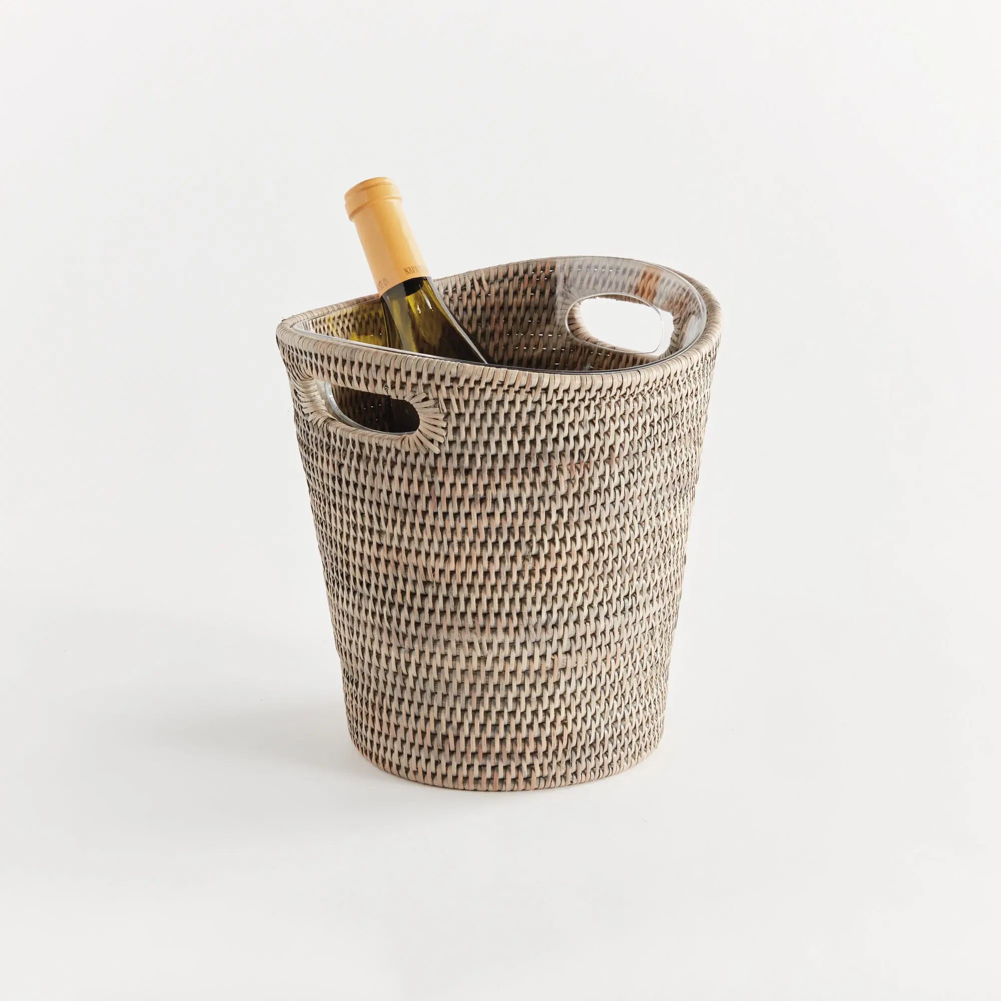 Burma Rattan Beverage Tub - Graywash | SMALL