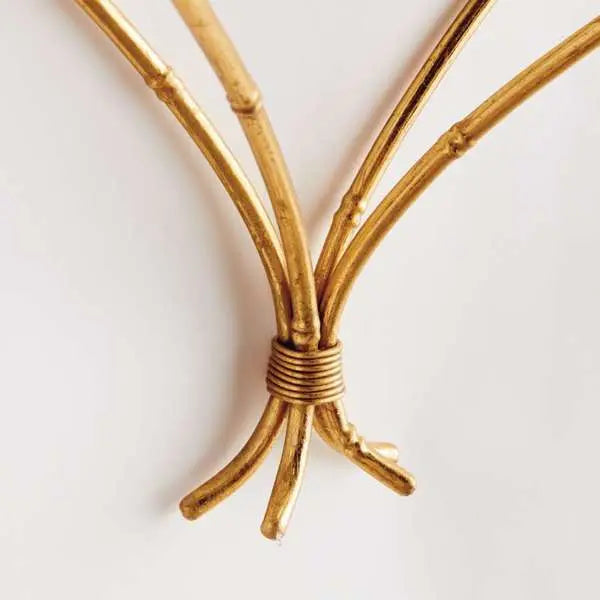 Daphne Wall Bracket - Mirrored Gold Coastal Wall Shelf - Villa Decor & Design