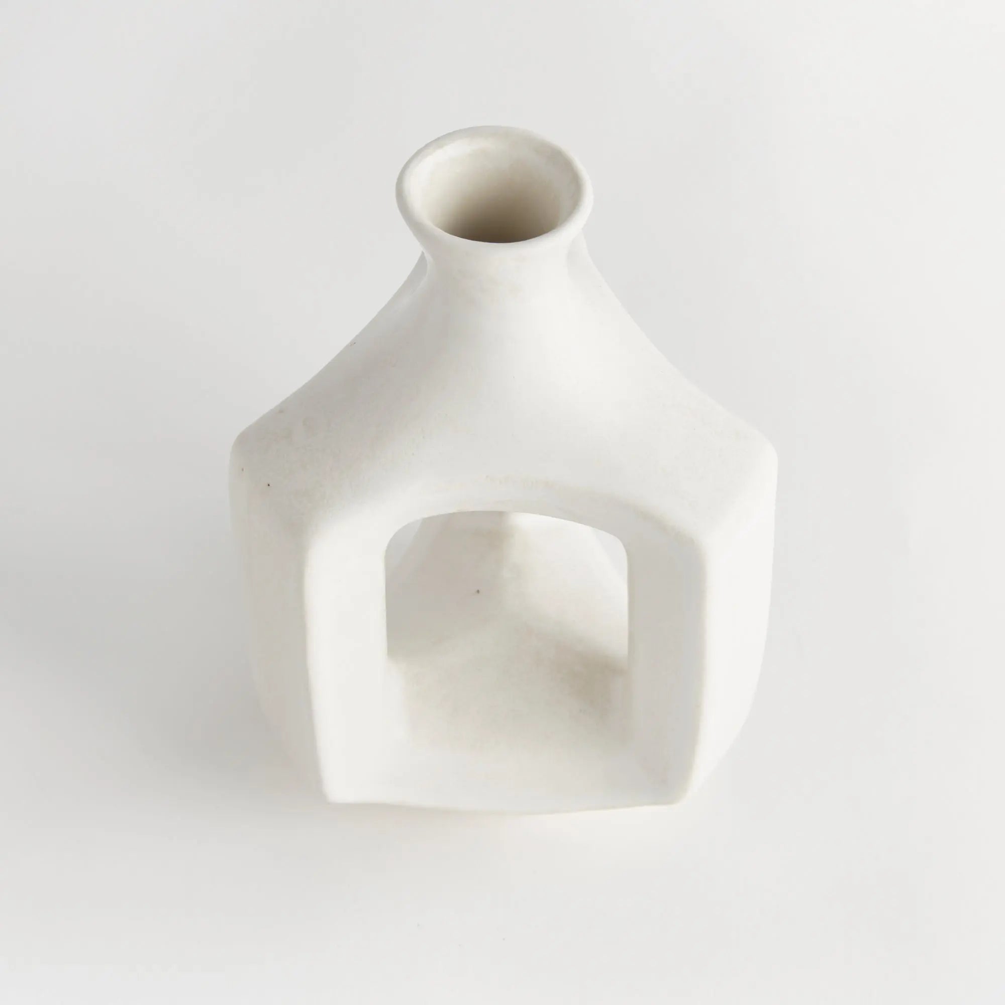Matte white Sonya vases in short