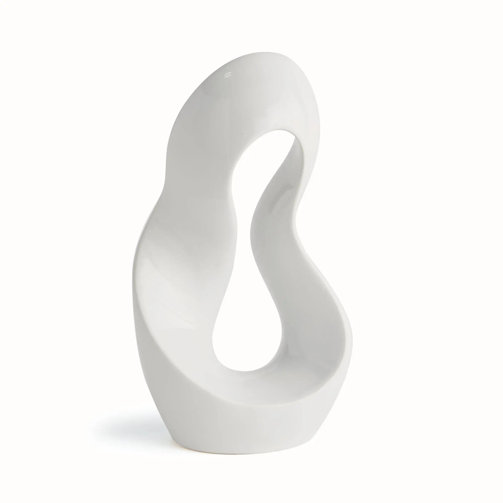 White abstract sculpture on a white background