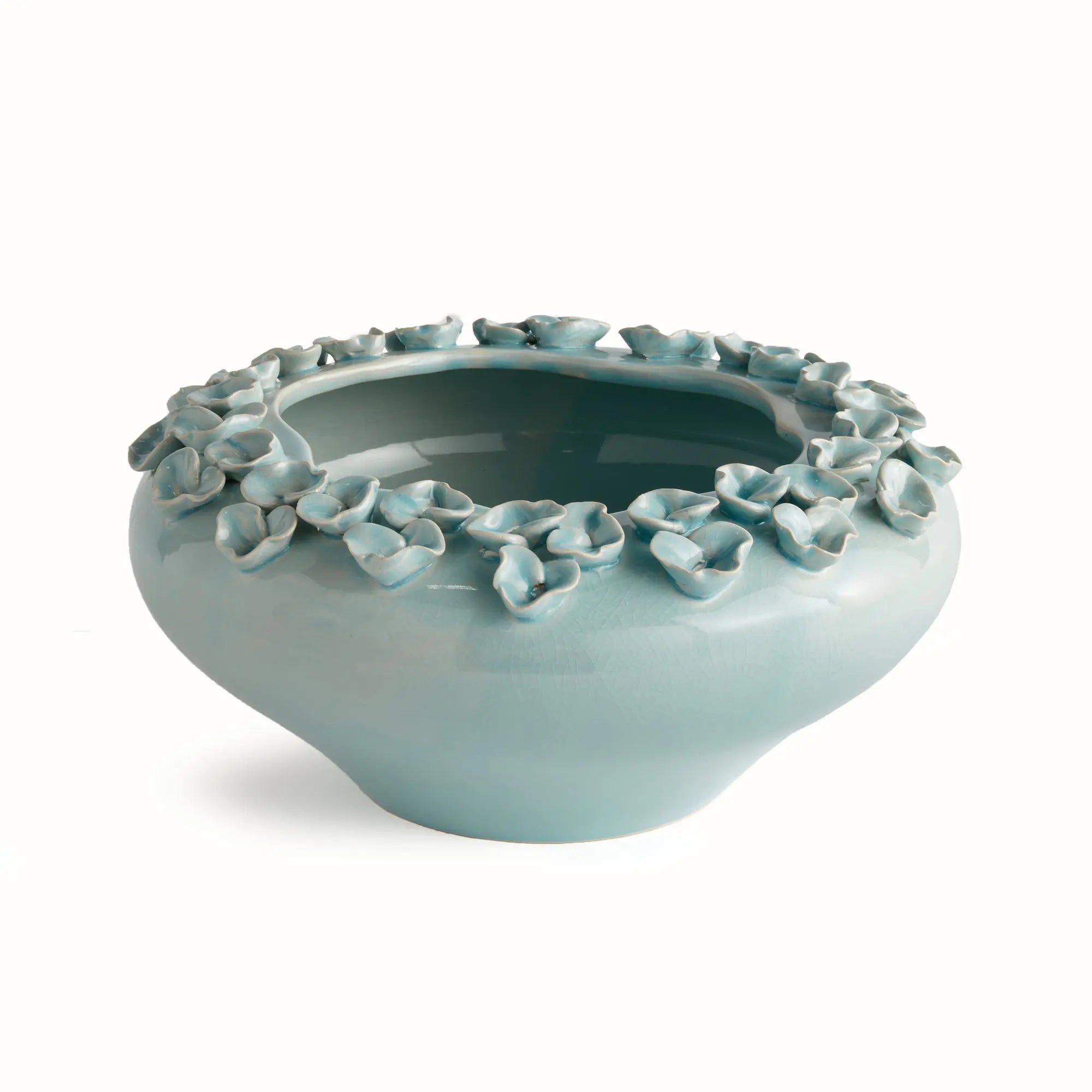 Petite Fleur Decorative Bowl - Ice Blue