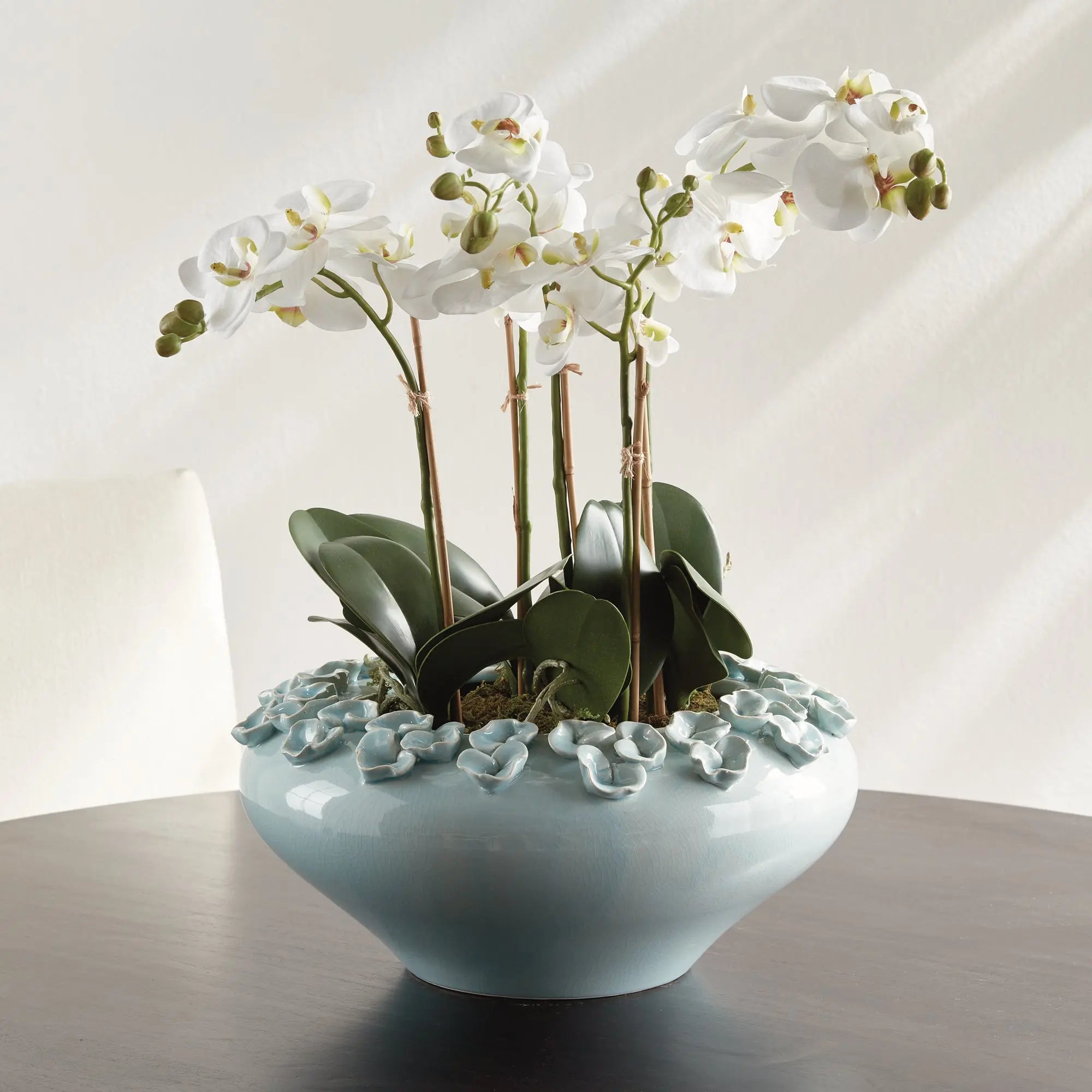 Petite Fleur Decorative Bowl - Ice Blue