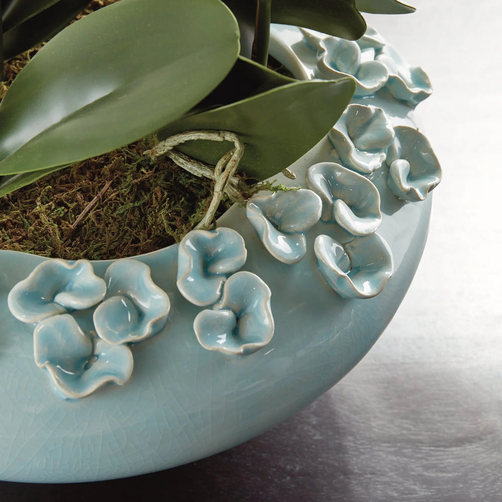 Petite Fleur Decorative Bowl - Ice Blue