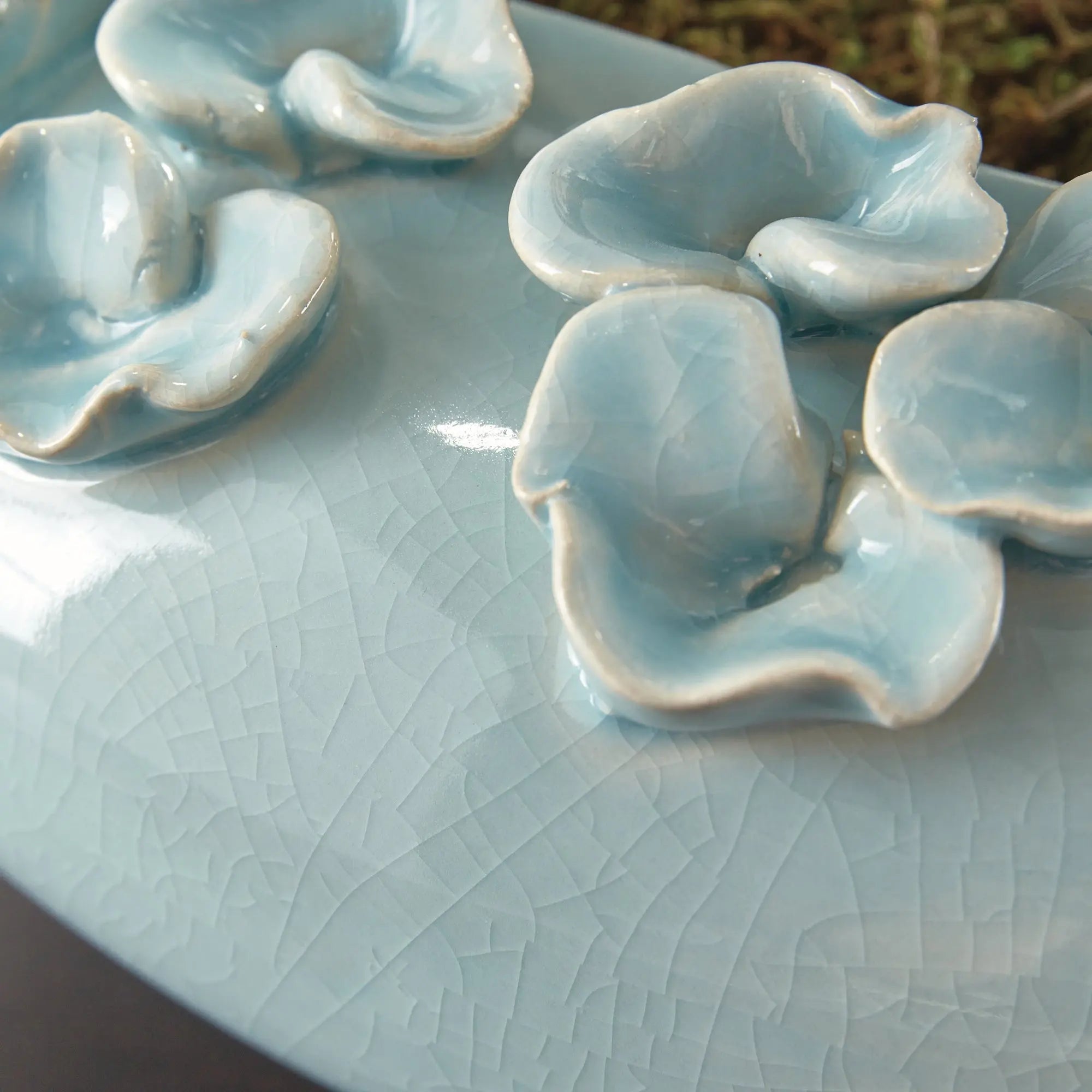 Petite Fleur Decorative Bowl - Ice Blue
