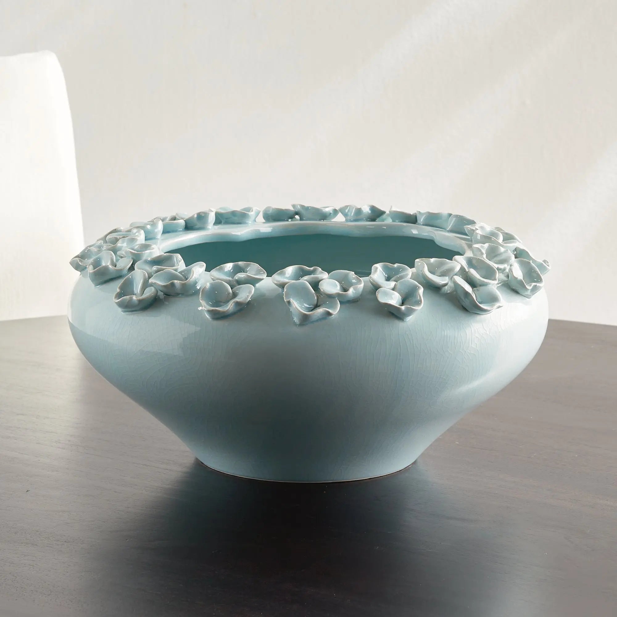 Petite Fleur Decorative Bowl - Ice Blue